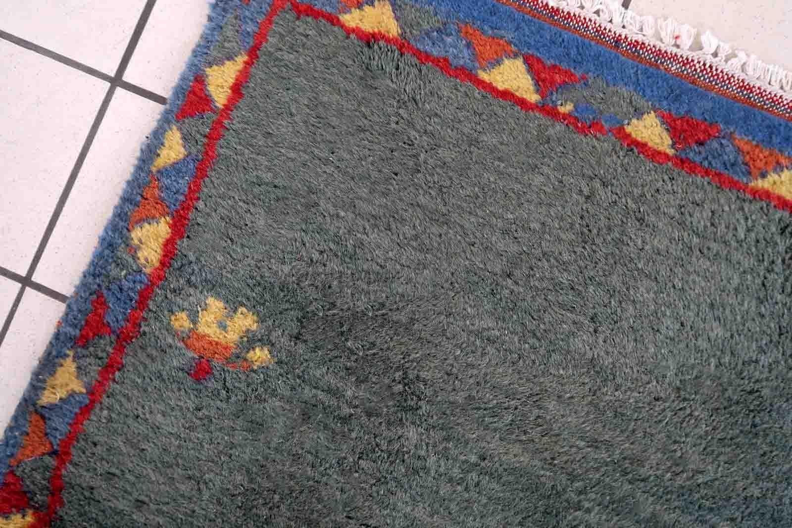 Handgefertigter Vintage-Teppich im Gabbeh-Stil, 1970er Jahre, 1C1024 im Angebot 1