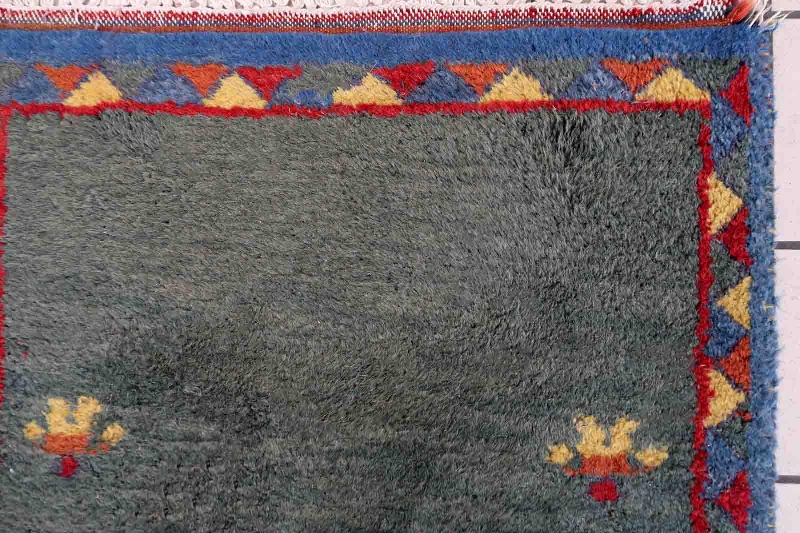 Handgefertigter Vintage-Teppich im Gabbeh-Stil, 1970er Jahre, 1C1024 im Angebot 2