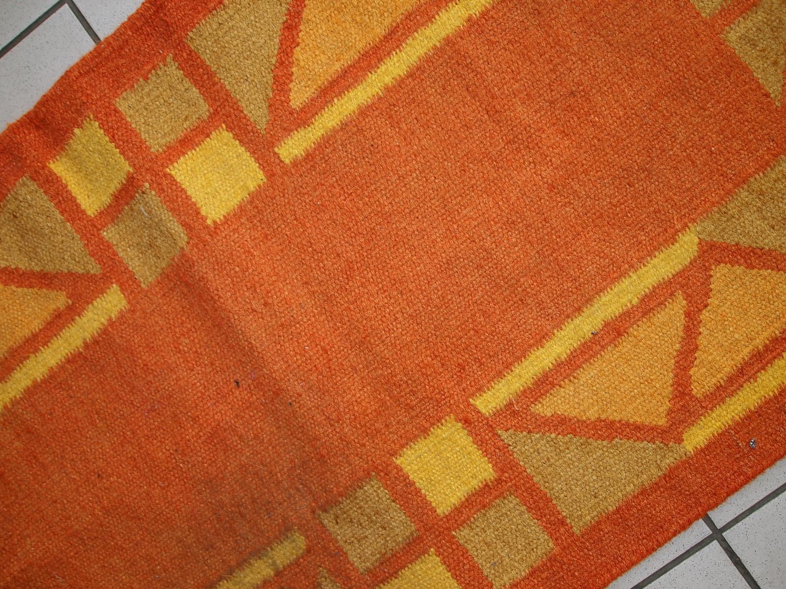 Hand-Knotted Handmade Vintage Gabbeh Style Rug, 1970s, 1C470