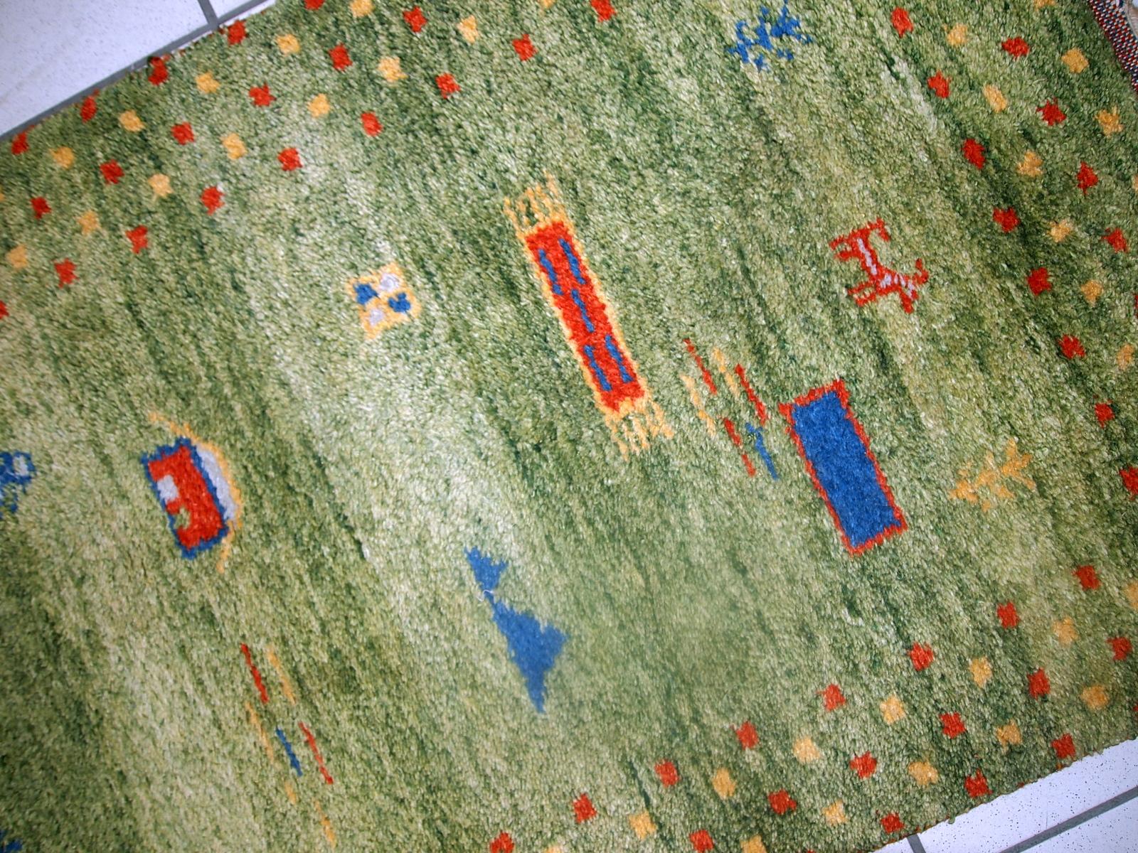 Wool Handmade Vintage Gabbeh Style Rug, 1970s, 1C628