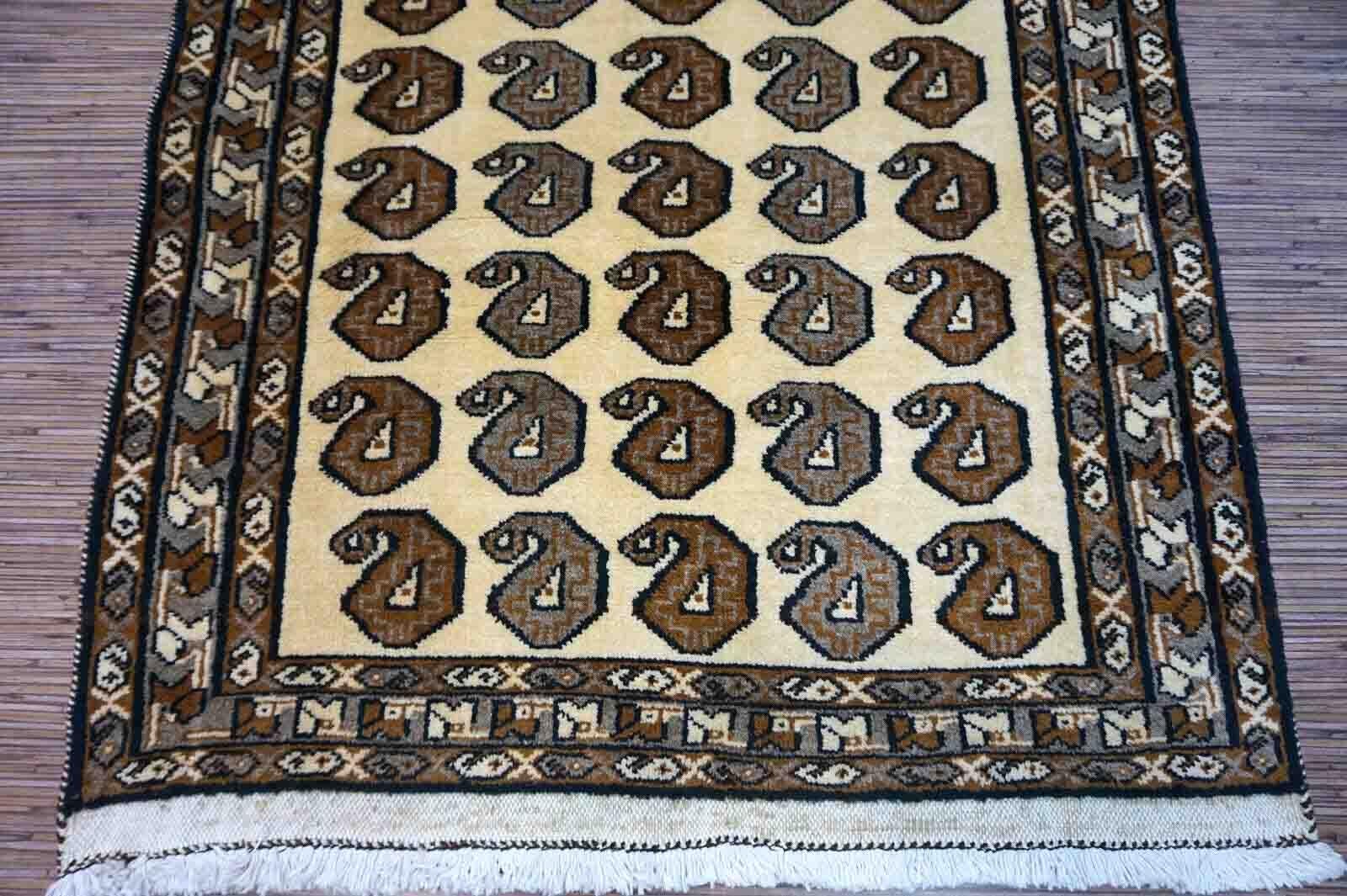 Handgefertigter Vintage-Teppich im Gabbeh-Stil, 1970er Jahre, 1D01 (Handgeknüpft) im Angebot