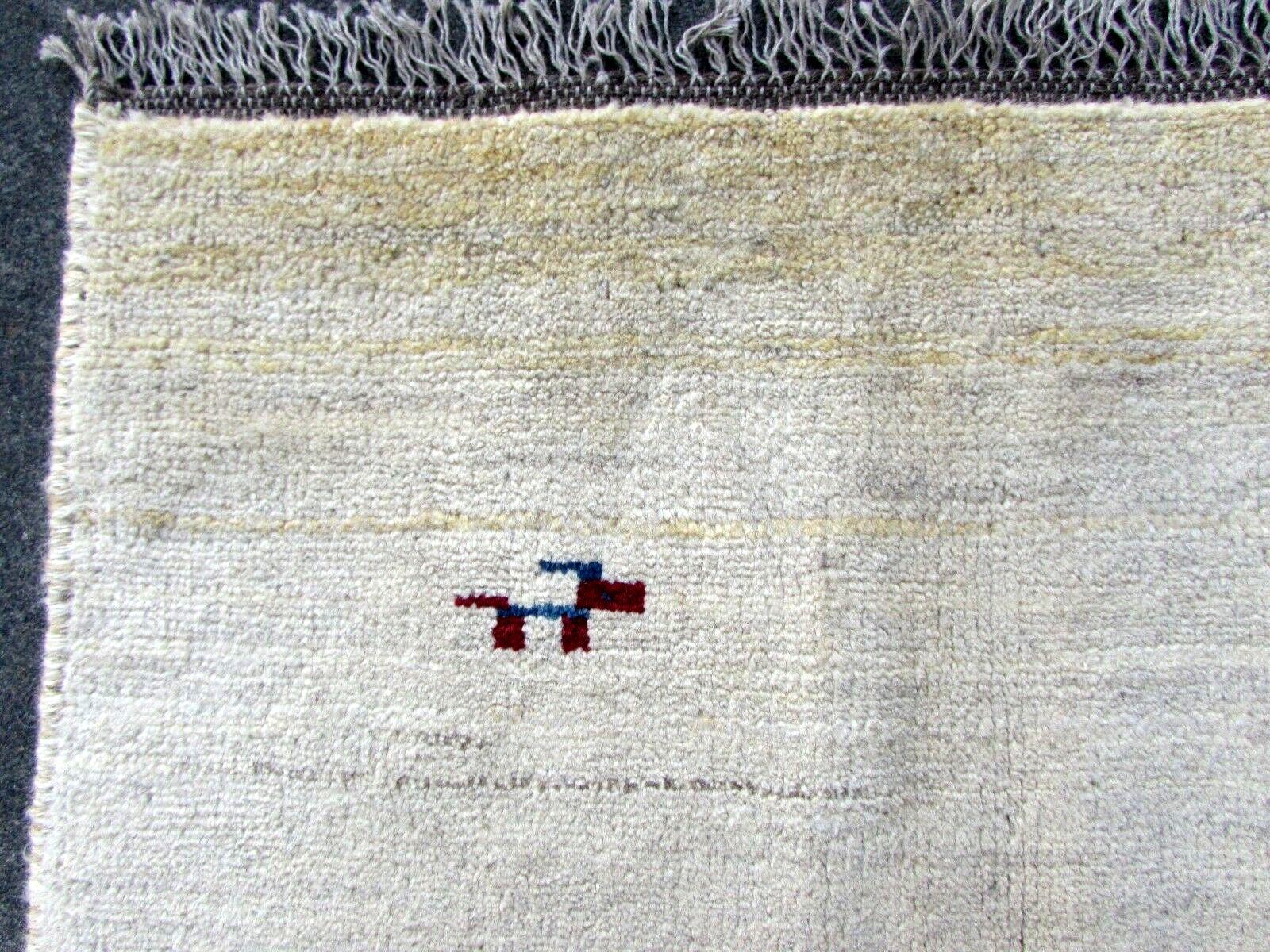 Wool Handmade Vintage Gabbeh Style Rug, 1970s, 1Q0017