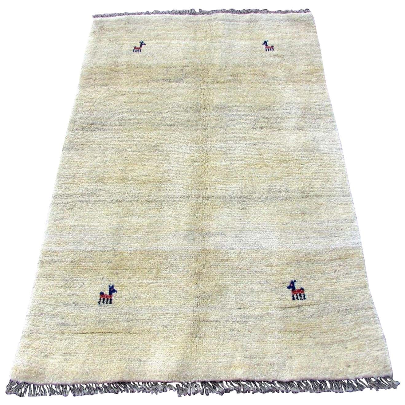 Handmade Vintage Gabbeh Style Rug, 1970s, 1Q0018 For Sale at 1stDibs