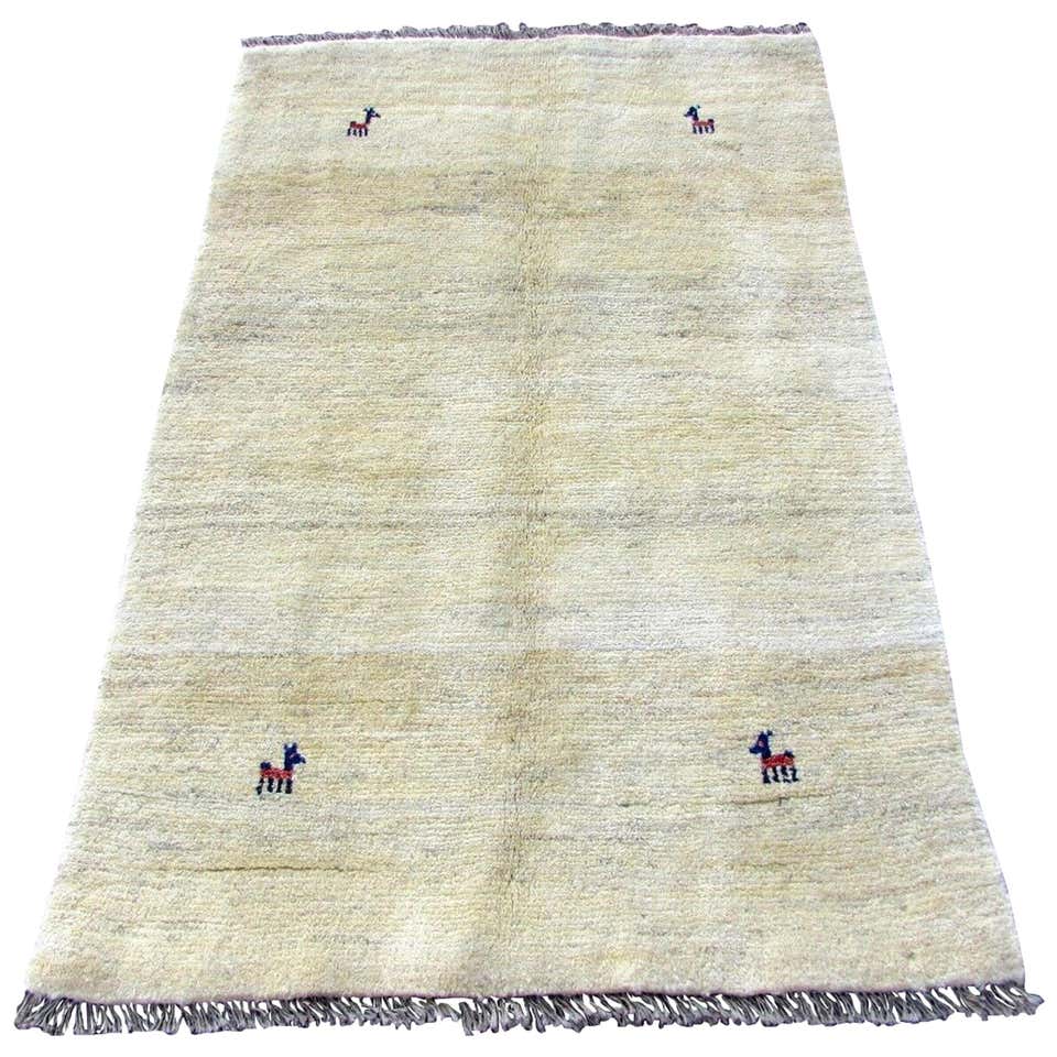 Handmade Vintage Gabbeh Style Rug, 1970s, 1Q0018 For Sale at 1stDibs