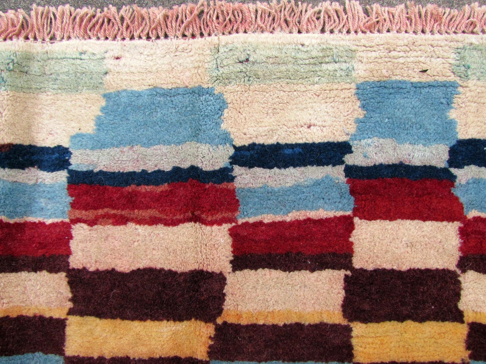 Indian Handmade Vintage Gabbeh Style Rug, 1970s, 1Q0133