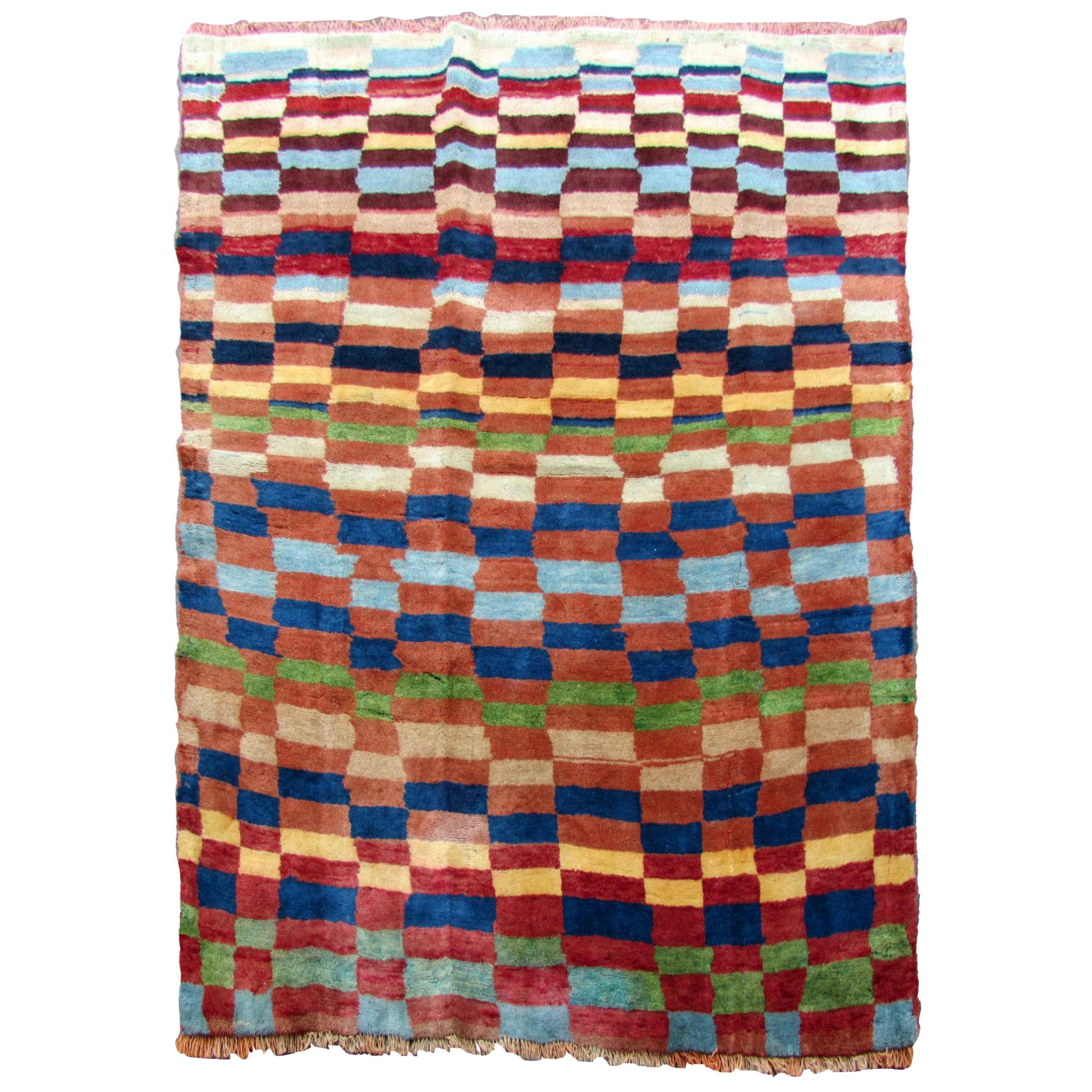 Handmade Vintage Gabbeh Style Rug, 1970s, 1Q0133