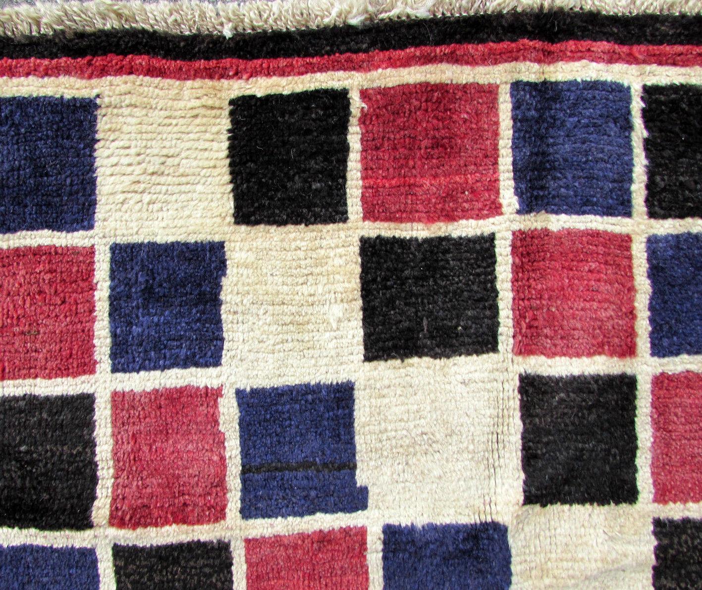 Indian Handmade Vintage Gabbeh Style Rug, 1970s, 1Q0164
