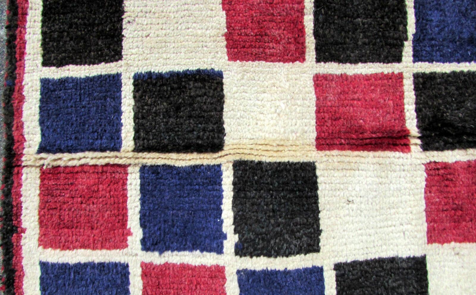 Hand-Knotted Handmade Vintage Gabbeh Style Rug, 1970s, 1Q0164