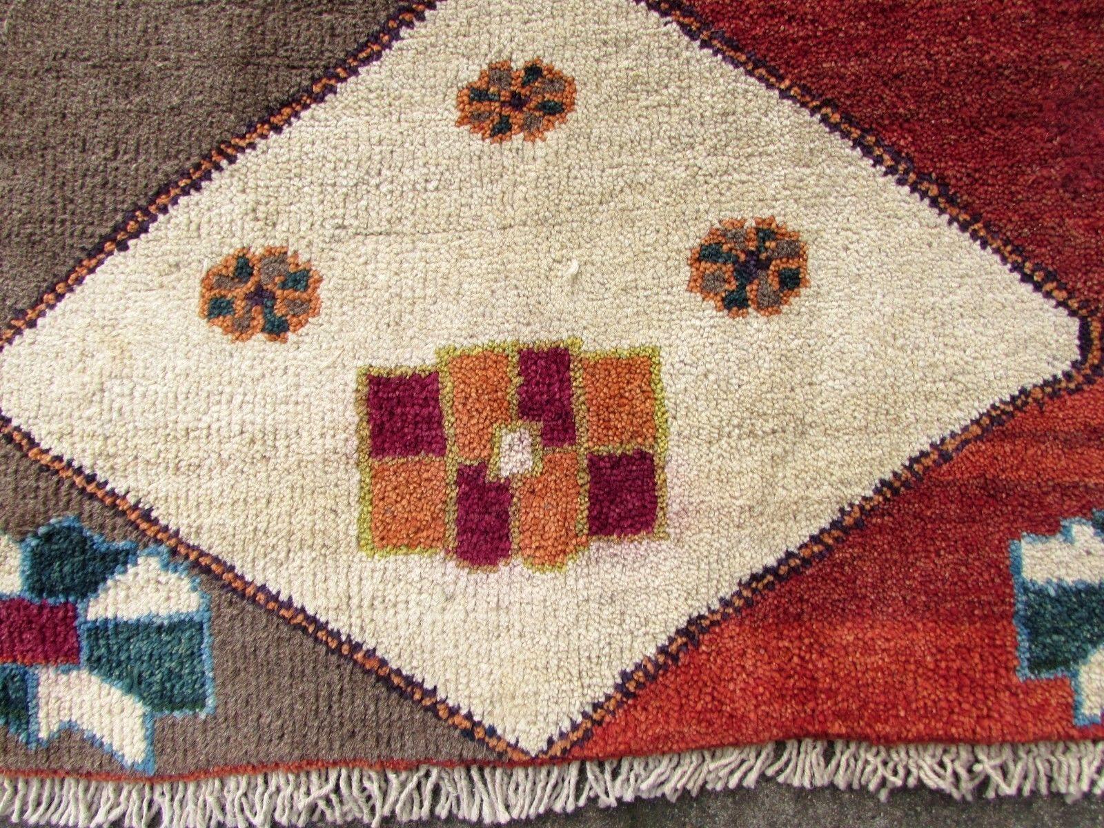 Handmade Vintage Gabbeh Style Rug, 1970s, 1Q0197 3