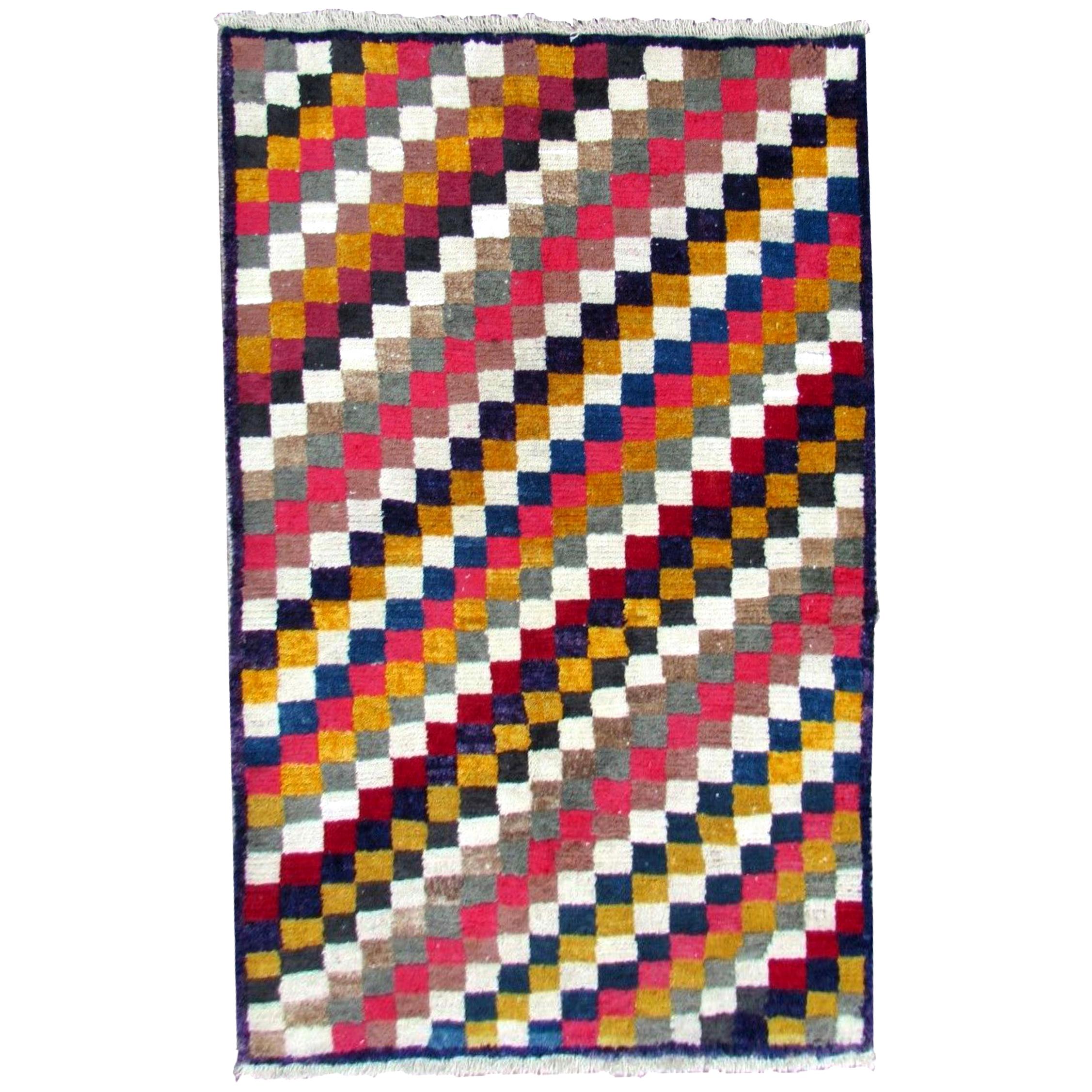 Handmade Vintage Gabbeh Style Rug, 1970s, 1Q0256