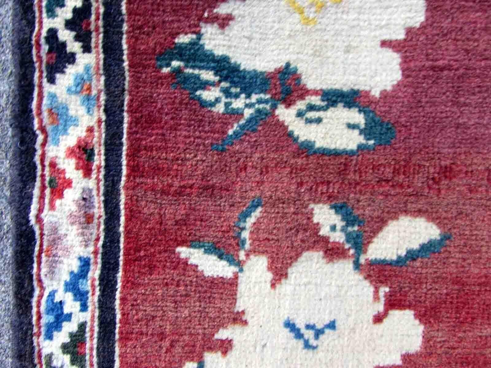 Handgefertigter Vintage-Teppich im Gabbeh-Stil, 1970er Jahre, 1Q25 (Handgeknüpft) im Angebot