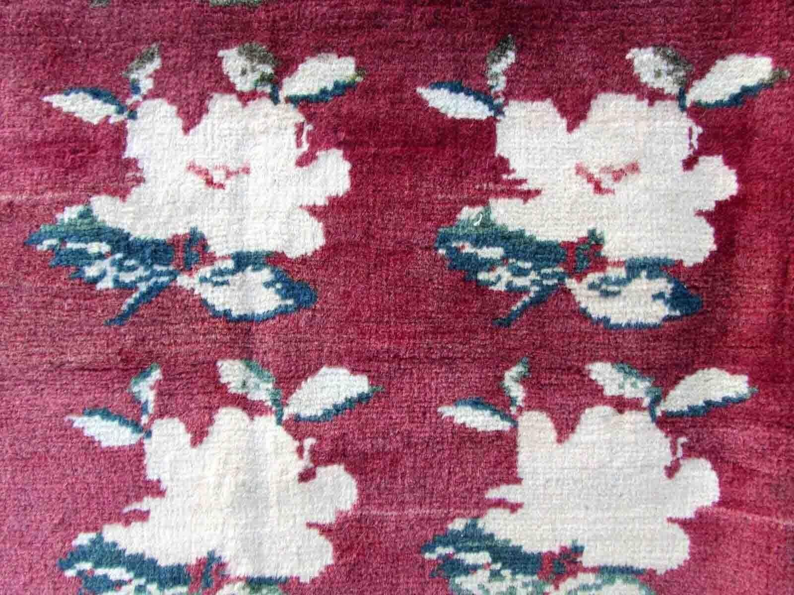 Handgefertigter Vintage-Teppich im Gabbeh-Stil, 1970er Jahre, 1Q25 im Zustand „Gut“ im Angebot in Bordeaux, FR
