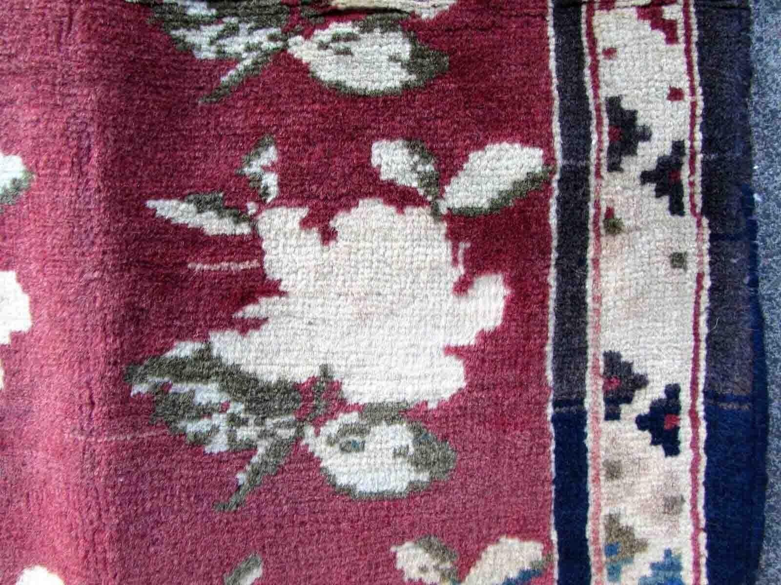 Handgefertigter Vintage-Teppich im Gabbeh-Stil, 1970er Jahre, 1Q25 (Ende des 20. Jahrhunderts) im Angebot