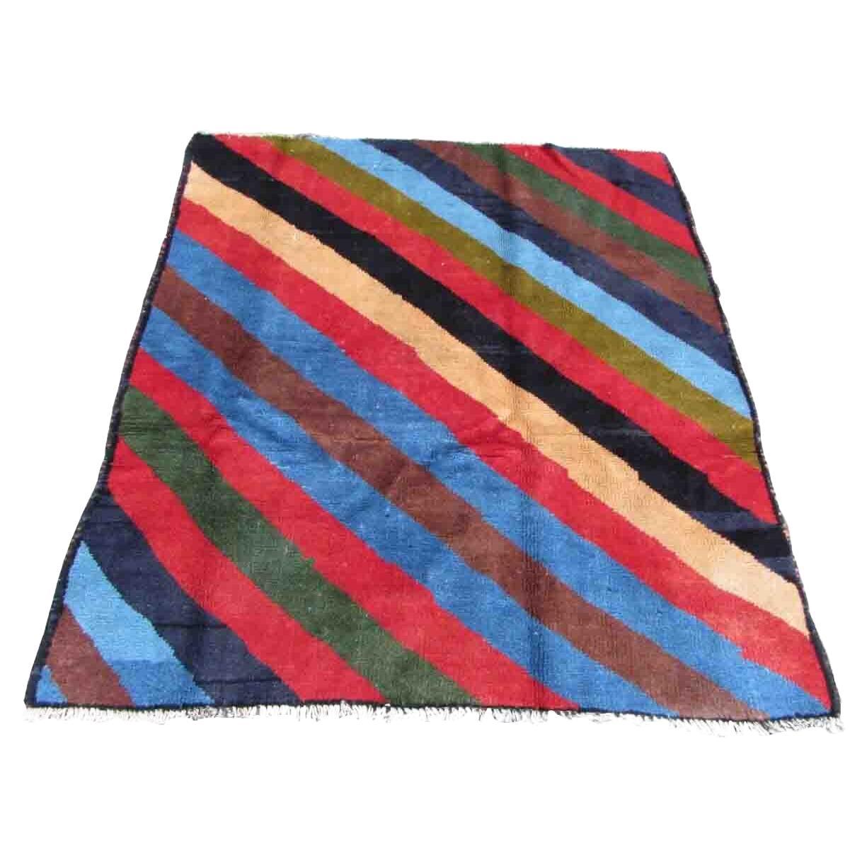 Handgefertigter Vintage-Teppich im Gabbeh-Stil, 1970er Jahre, 1Q27 im Angebot