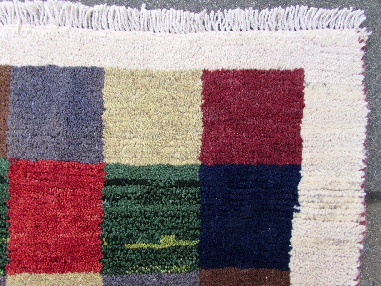Handmade Vintage Gabbeh Style Rug, 1980s, 1Q0001 at 1stDibs