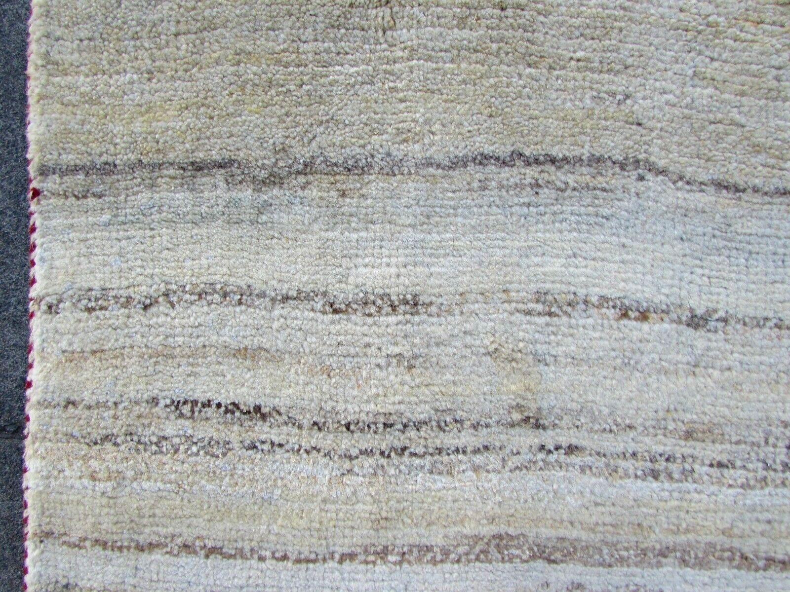Wool Handmade Vintage Gabbeh Style Rug, 1980s, 1Q0215