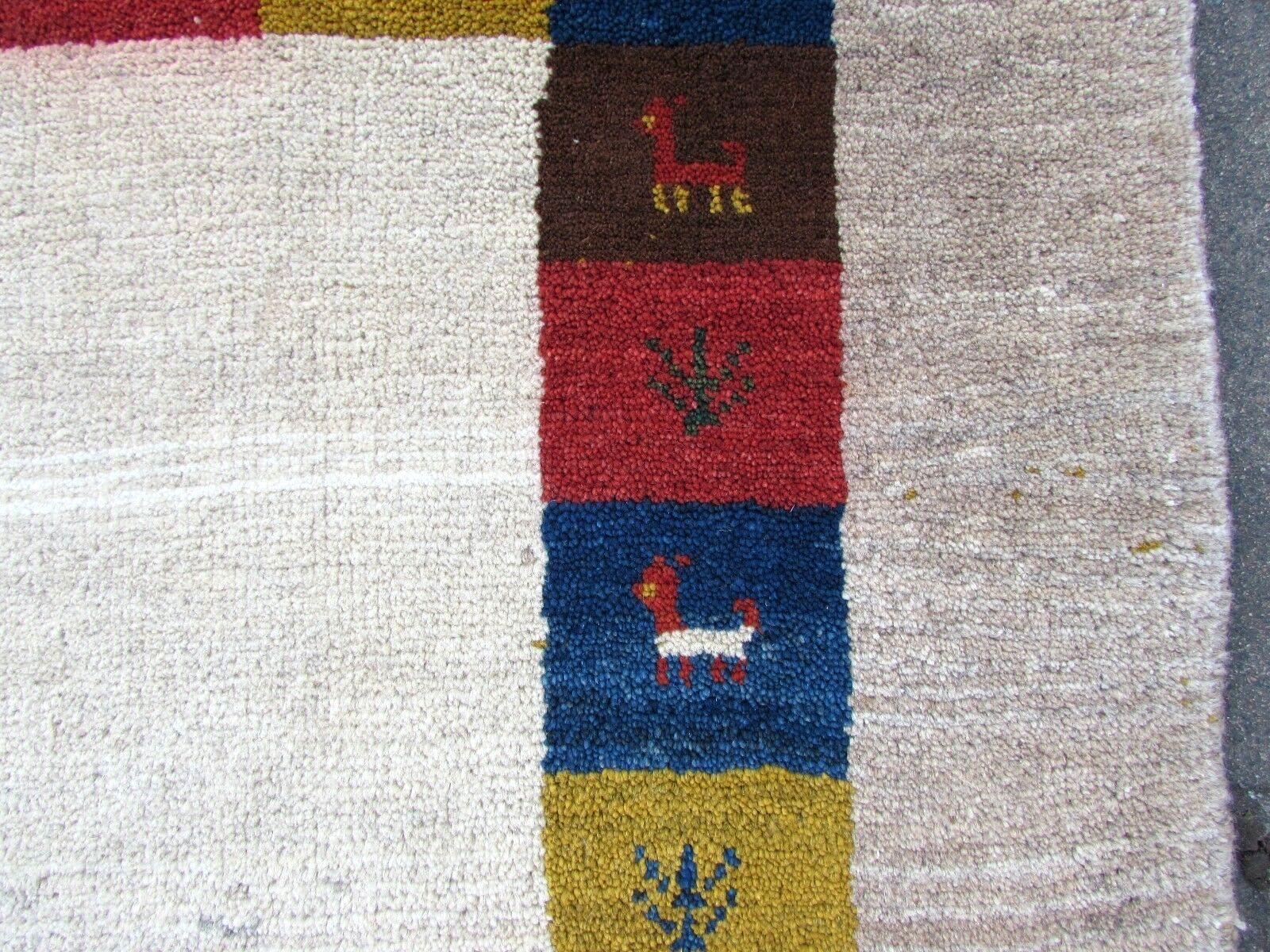 Handmade Vintage Gabbeh Style Rug, 1980s, 1Q0276 3
