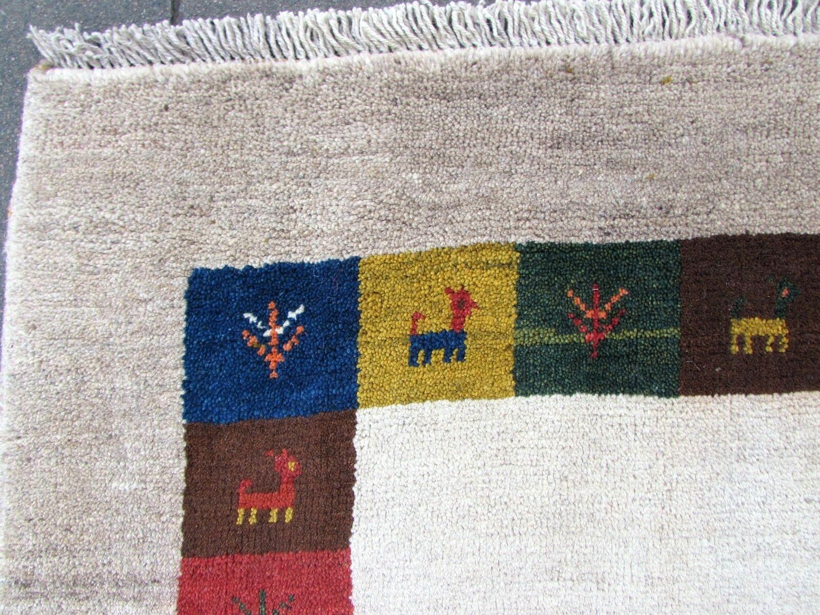 Handmade Vintage Gabbeh Style Rug, 1980s, 1Q0276 2