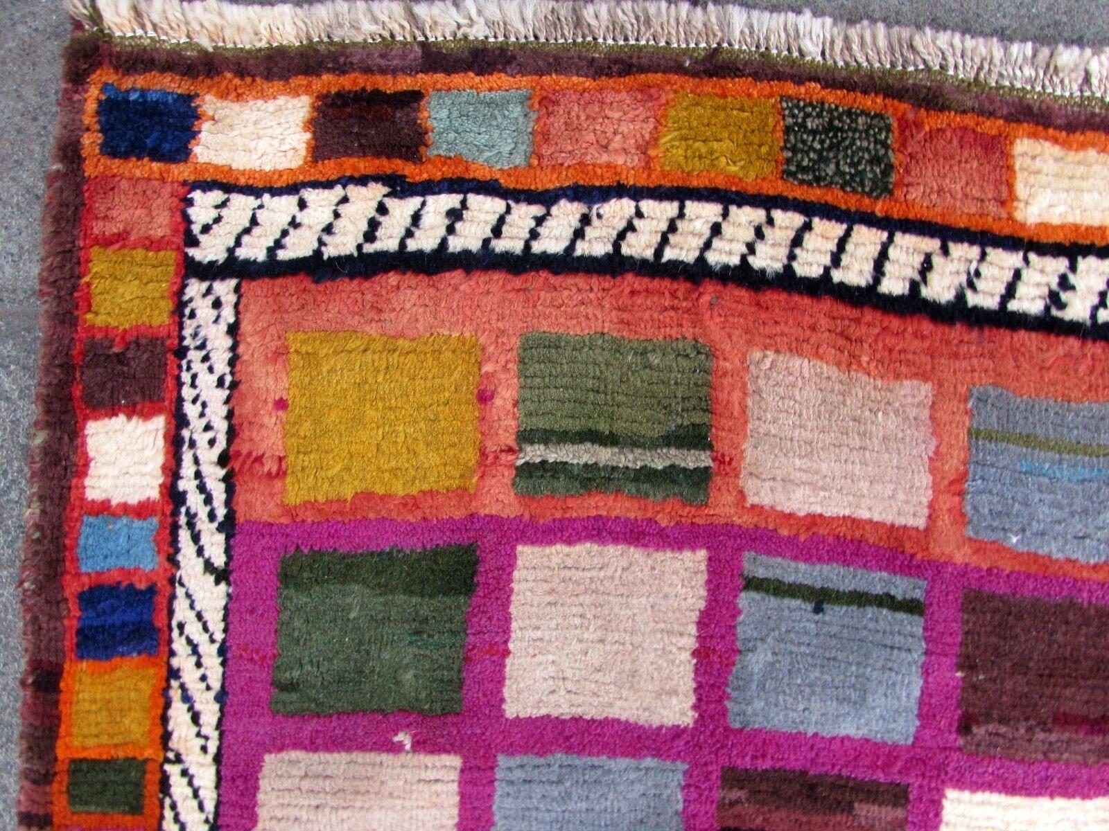 Handmade Vintage Gabbeh Style Rug, 1980s, 1Q0295 3