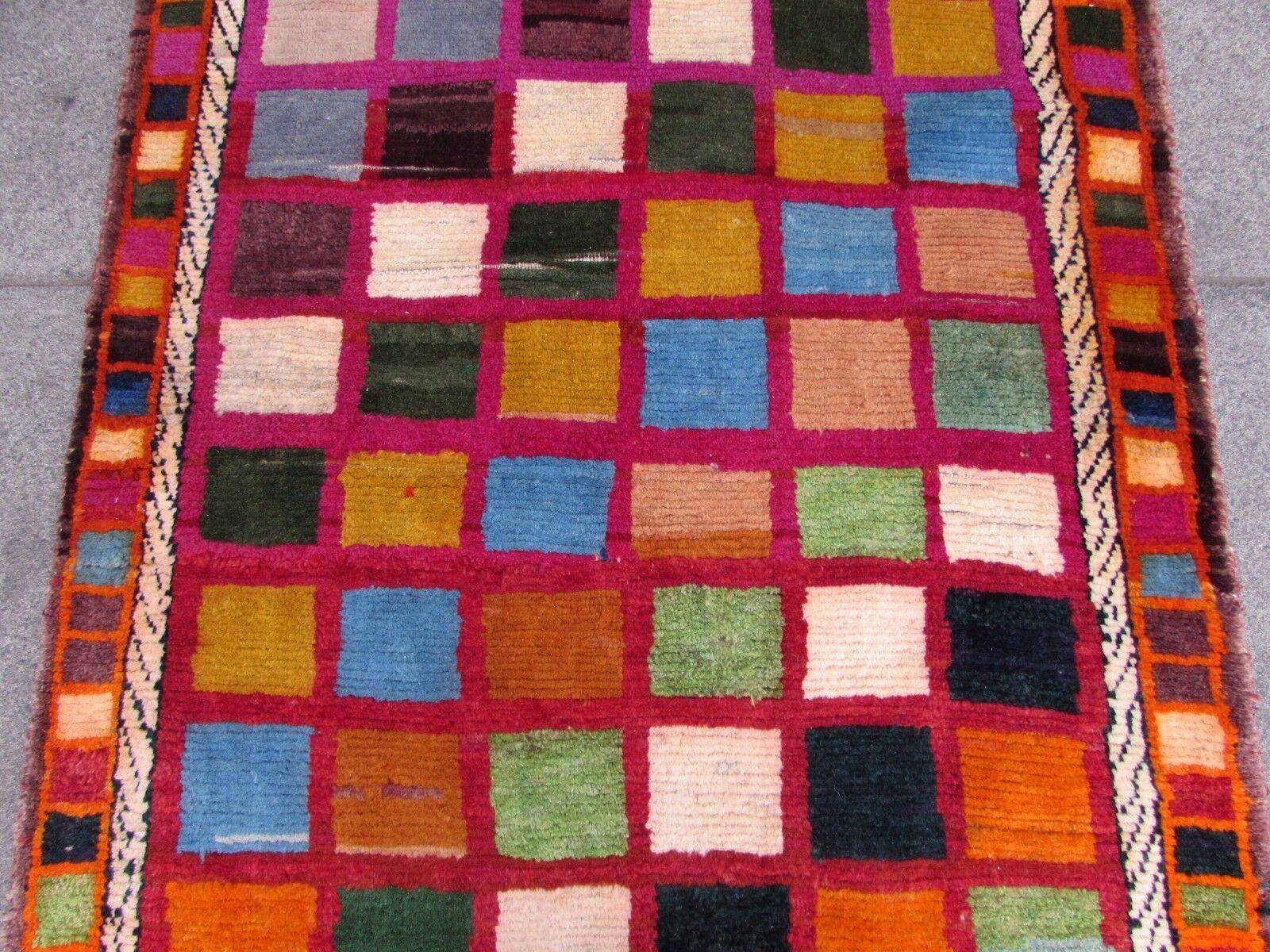 Handmade Vintage Gabbeh Style Rug, 1980s, 1Q0295 1