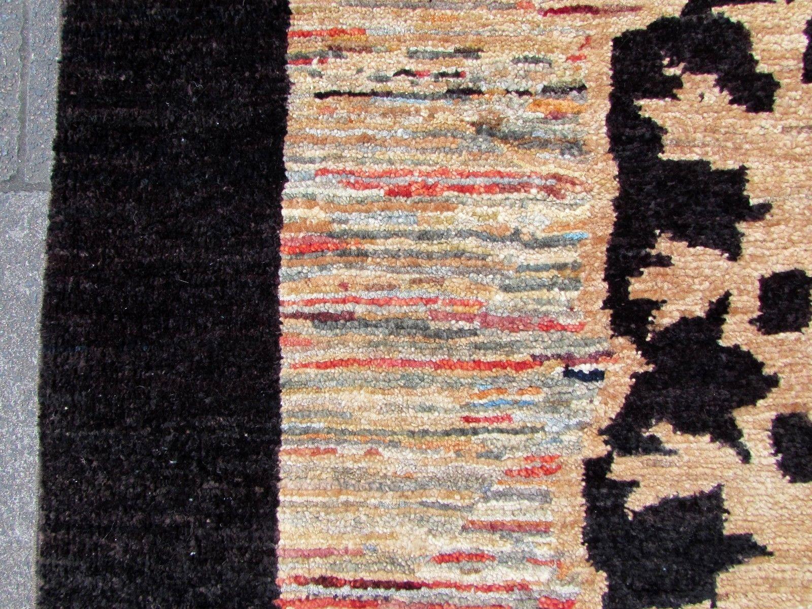 Wool Handmade Vintage Gabbeh Style Rug, 1980s, 1Q0298