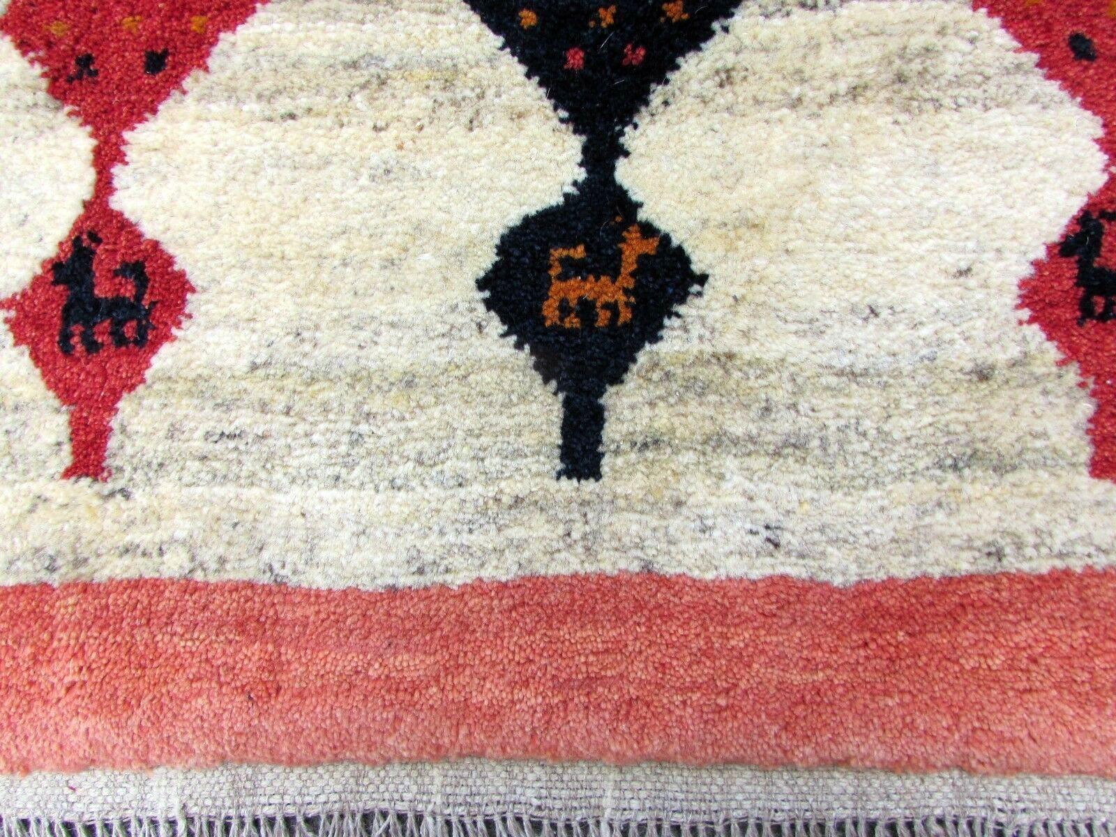 Handmade Vintage Gabbeh Style Rug, 1980s, 1Q0346 3