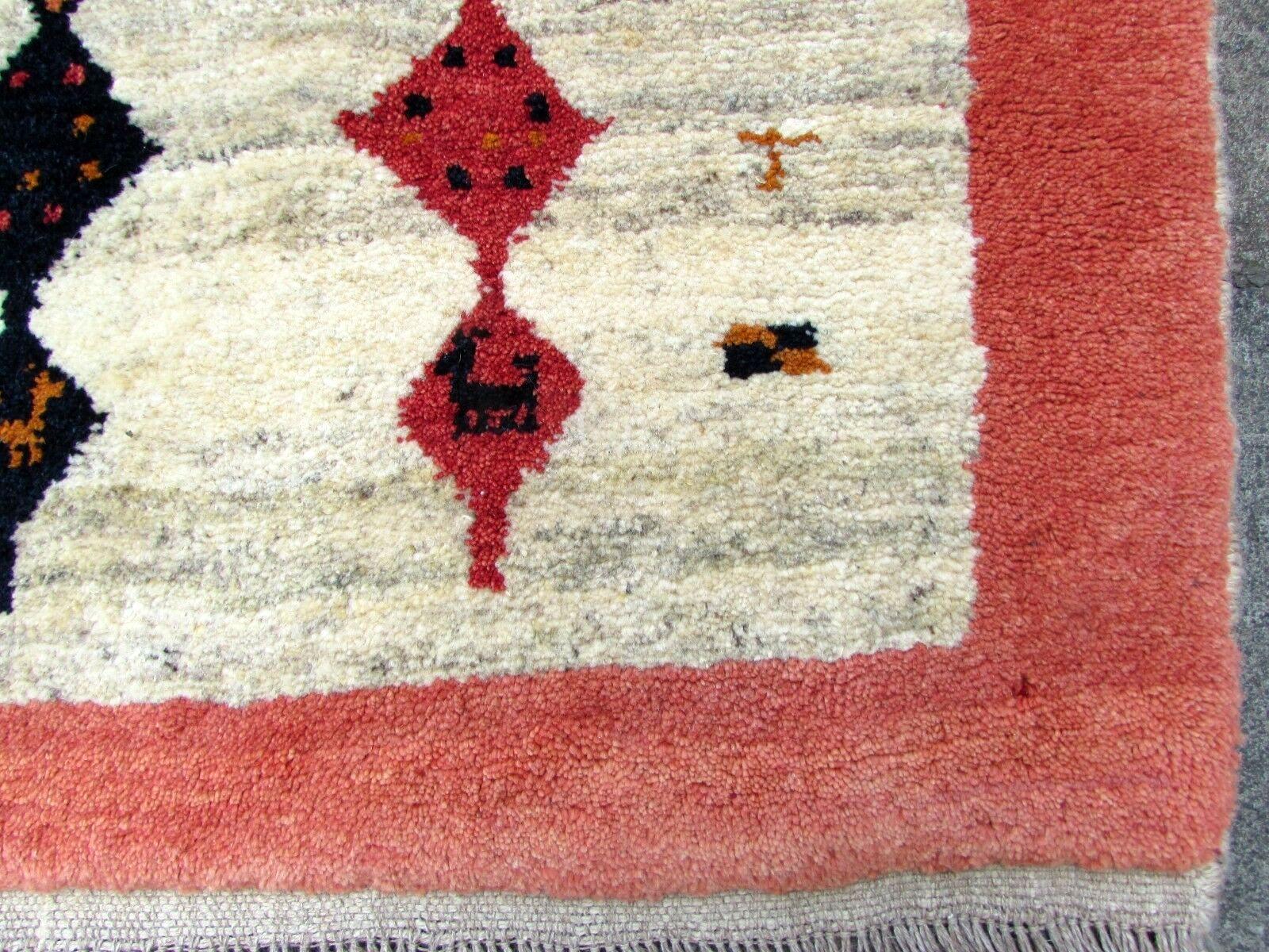 Handmade Vintage Gabbeh Style Rug, 1980s, 1Q0346 4