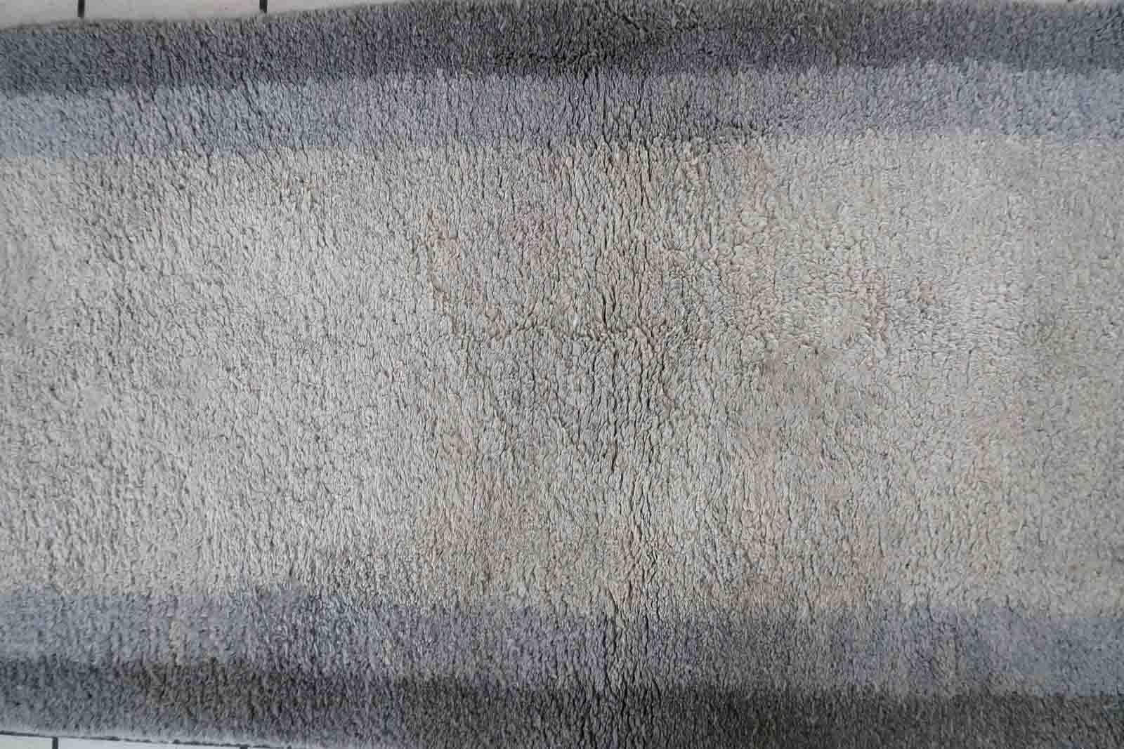 Lana Runner vintage in stile Gabbeh fatto a mano, anni '60, 1C1029 in vendita