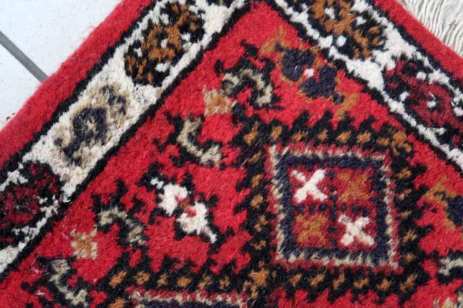 Handgefertigter Vintage-Teppich im Hamadan-Stil, 1970er Jahre, 1C882 im Angebot 1