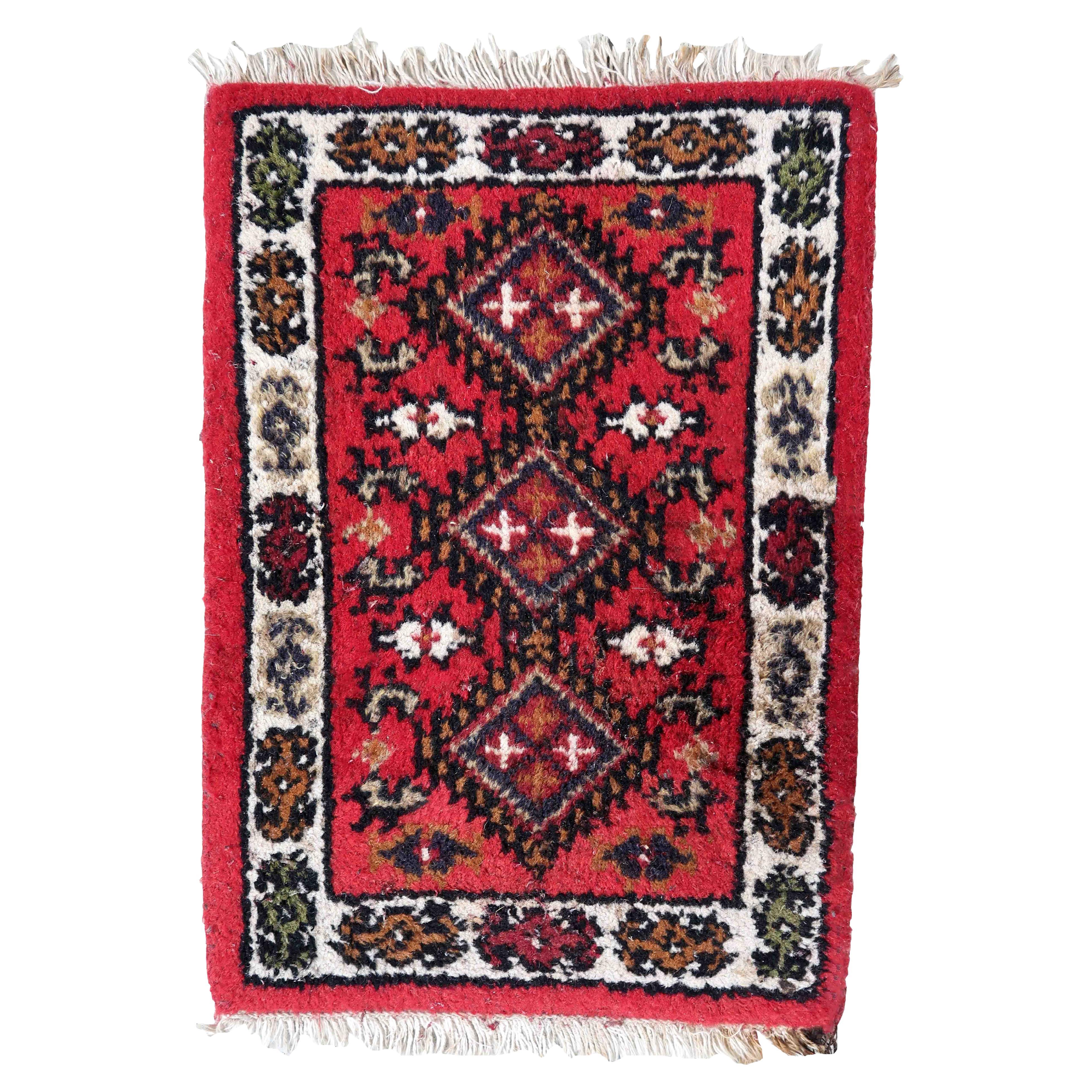 Handgefertigter Vintage-Teppich im Hamadan-Stil, 1970er Jahre, 1C882 im Angebot