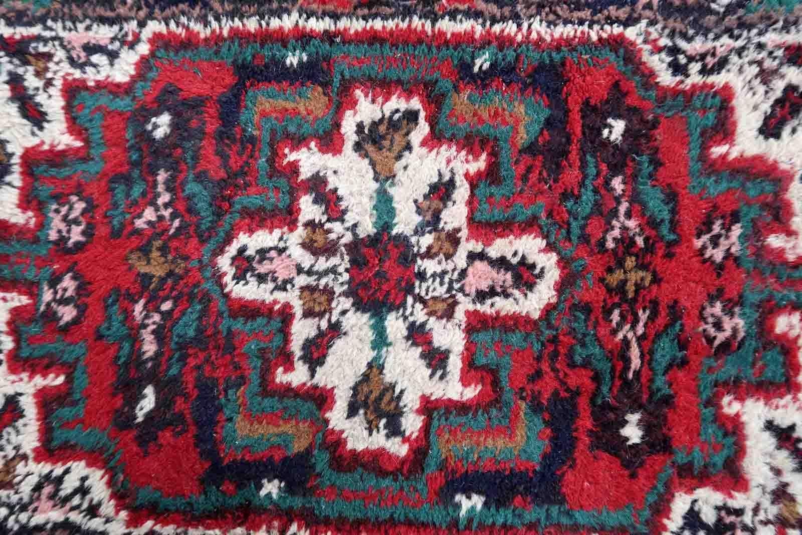 Wool Handmade Vintage Hamadan Style Mat, 1970s, 1C959 For Sale