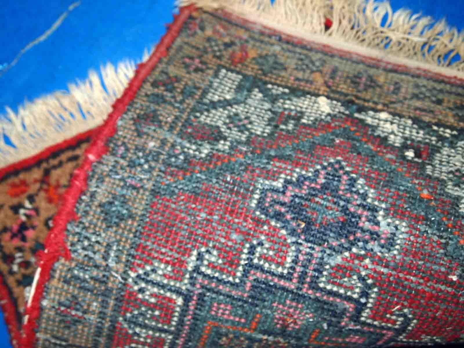 Metà XX secolo Tappeto fatto a mano in stile Hamadan vintage, anni '60, 1C754 in vendita