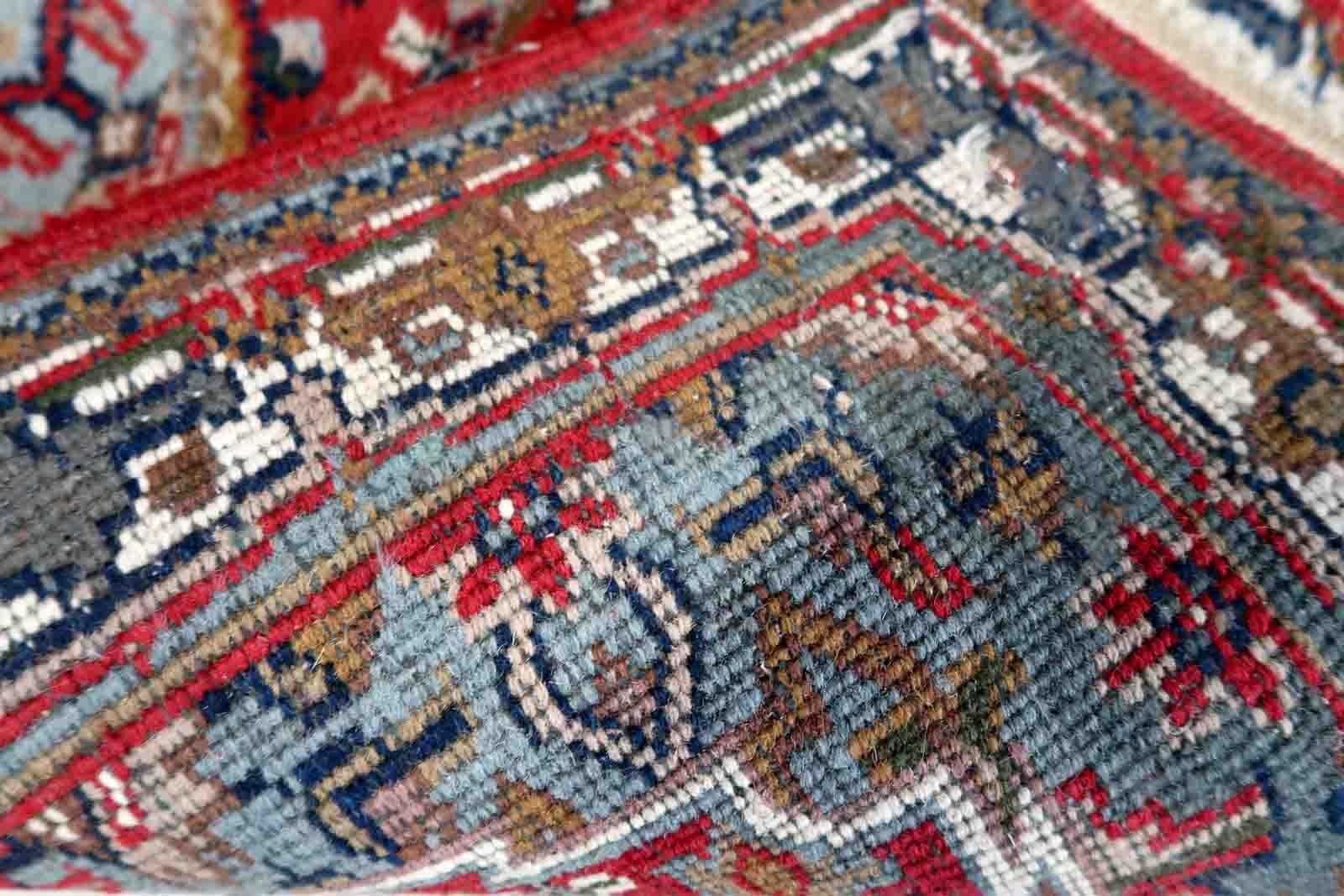 Indiano Tappeto vintage fatto a mano in stile Hamadan, anni '70, 1C1016 in vendita