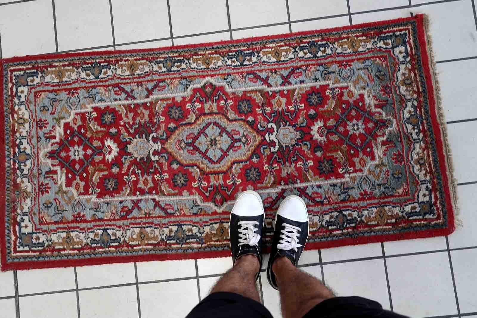 Handgefertigter Vintage-Teppich im Hamadan-Stil, 1970er Jahre, 1C1016 (Handgeknüpft) im Angebot