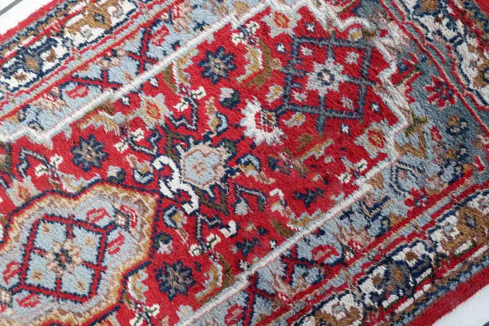 Handgefertigter Vintage-Teppich im Hamadan-Stil, 1970er Jahre, 1C1016 (Ende des 20. Jahrhunderts) im Angebot