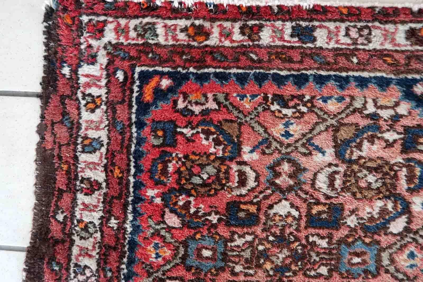 Handgefertigter Vintage-Teppich im Hamadan-Stil, 1970er Jahre, 1C1019 (Wolle) im Angebot
