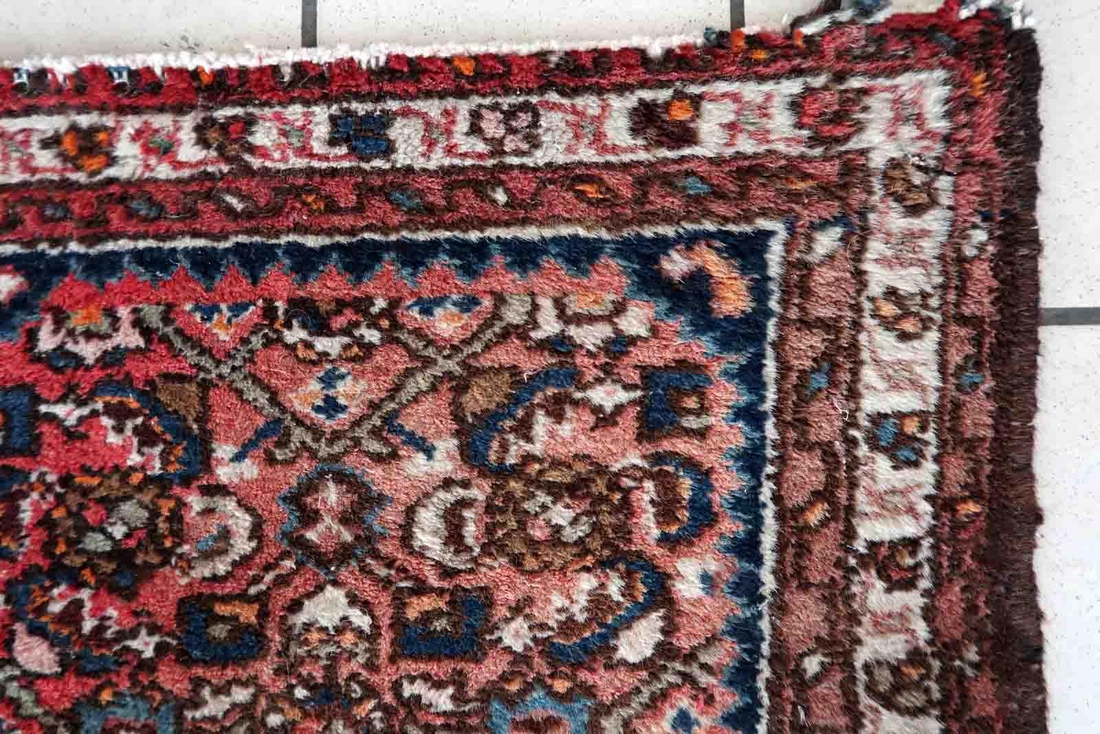 Handgefertigter Vintage-Teppich im Hamadan-Stil, 1970er Jahre, 1C1019 im Angebot 1
