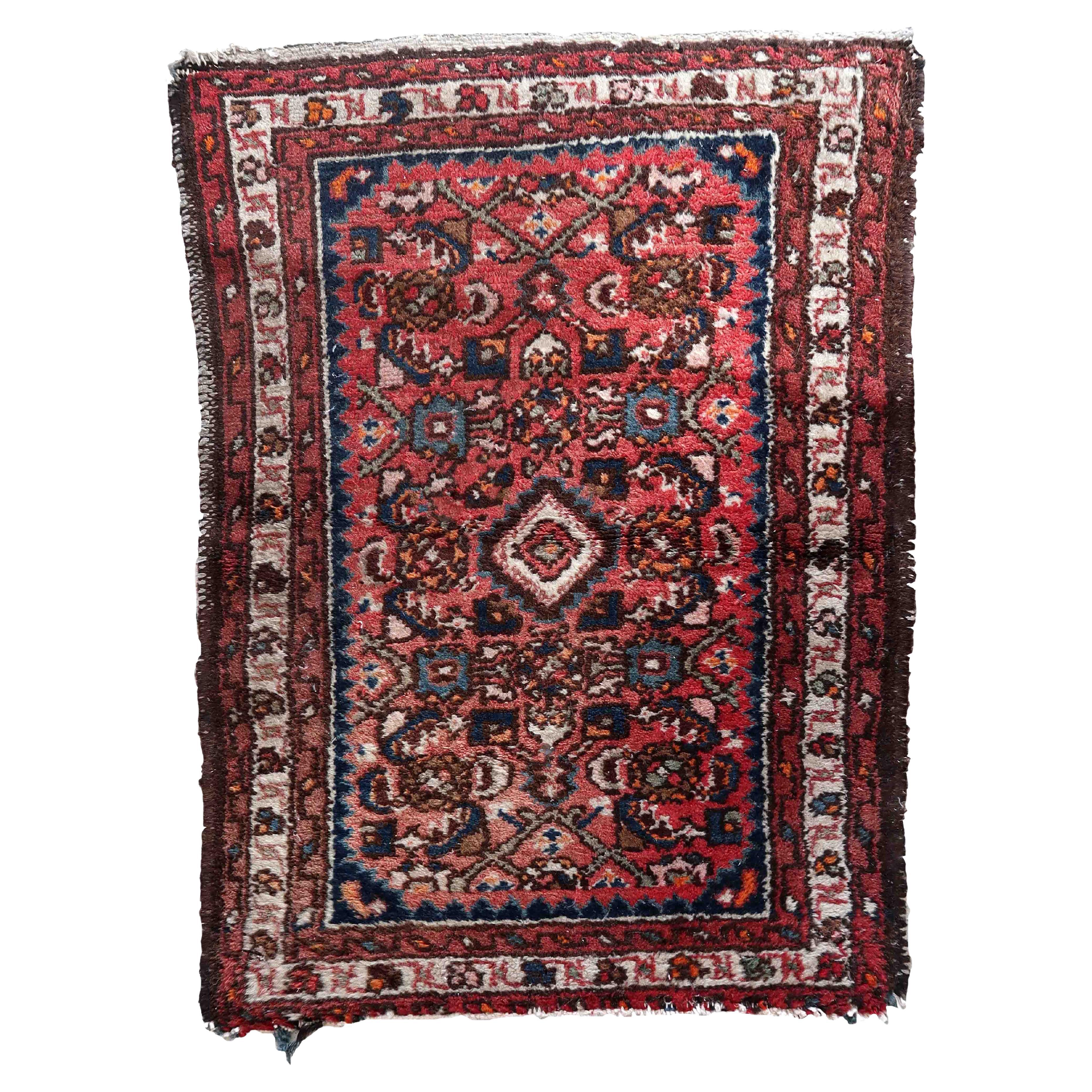 Handgefertigter Vintage-Teppich im Hamadan-Stil, 1970er Jahre, 1C1019 im Angebot