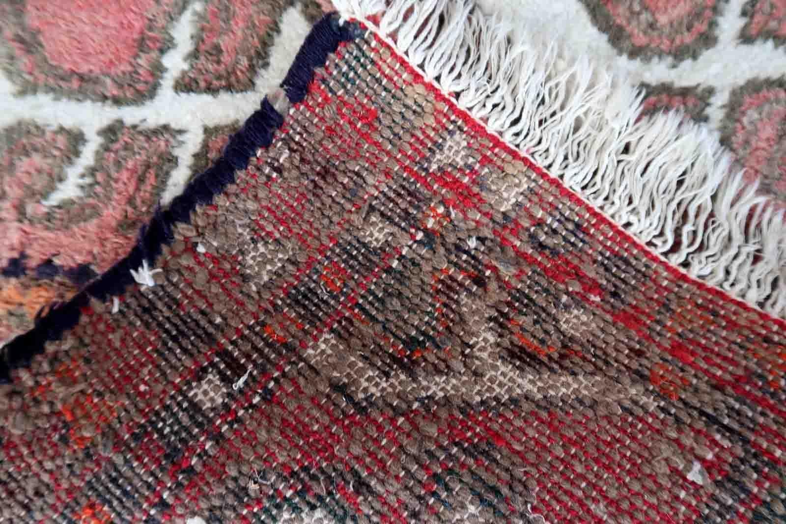 Handgefertigter Vintage-Teppich im Hamadan-Stil, 1970er Jahre, 1C1020 (Indisch) im Angebot