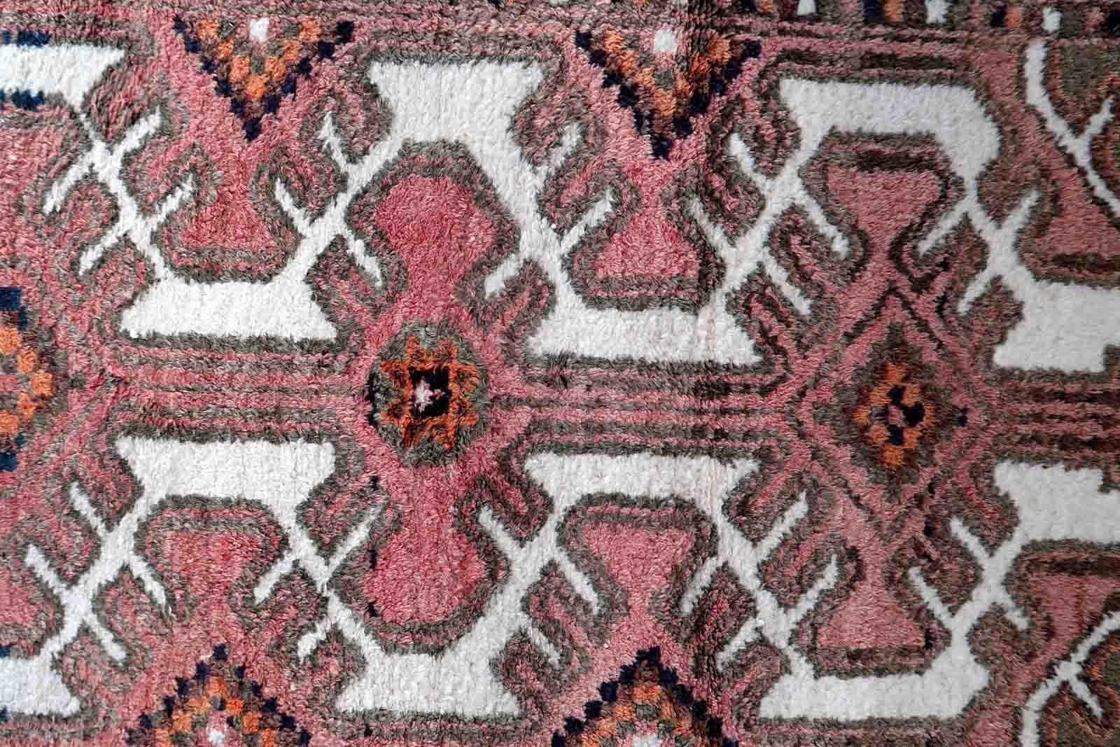 Handgefertigter Vintage-Teppich im Hamadan-Stil, 1970er Jahre, 1C1020 (Ende des 20. Jahrhunderts) im Angebot