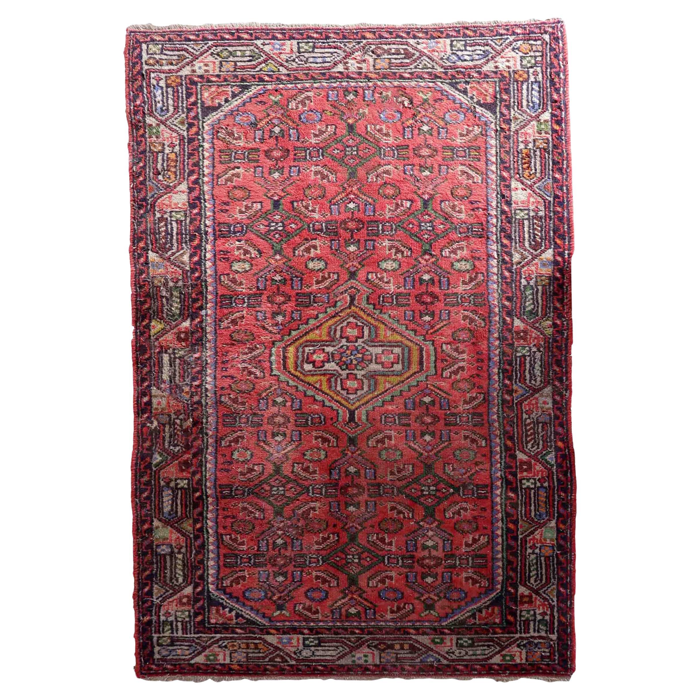 Tappeto vintage fatto a mano in stile Hamadan, anni '70, 1C1021