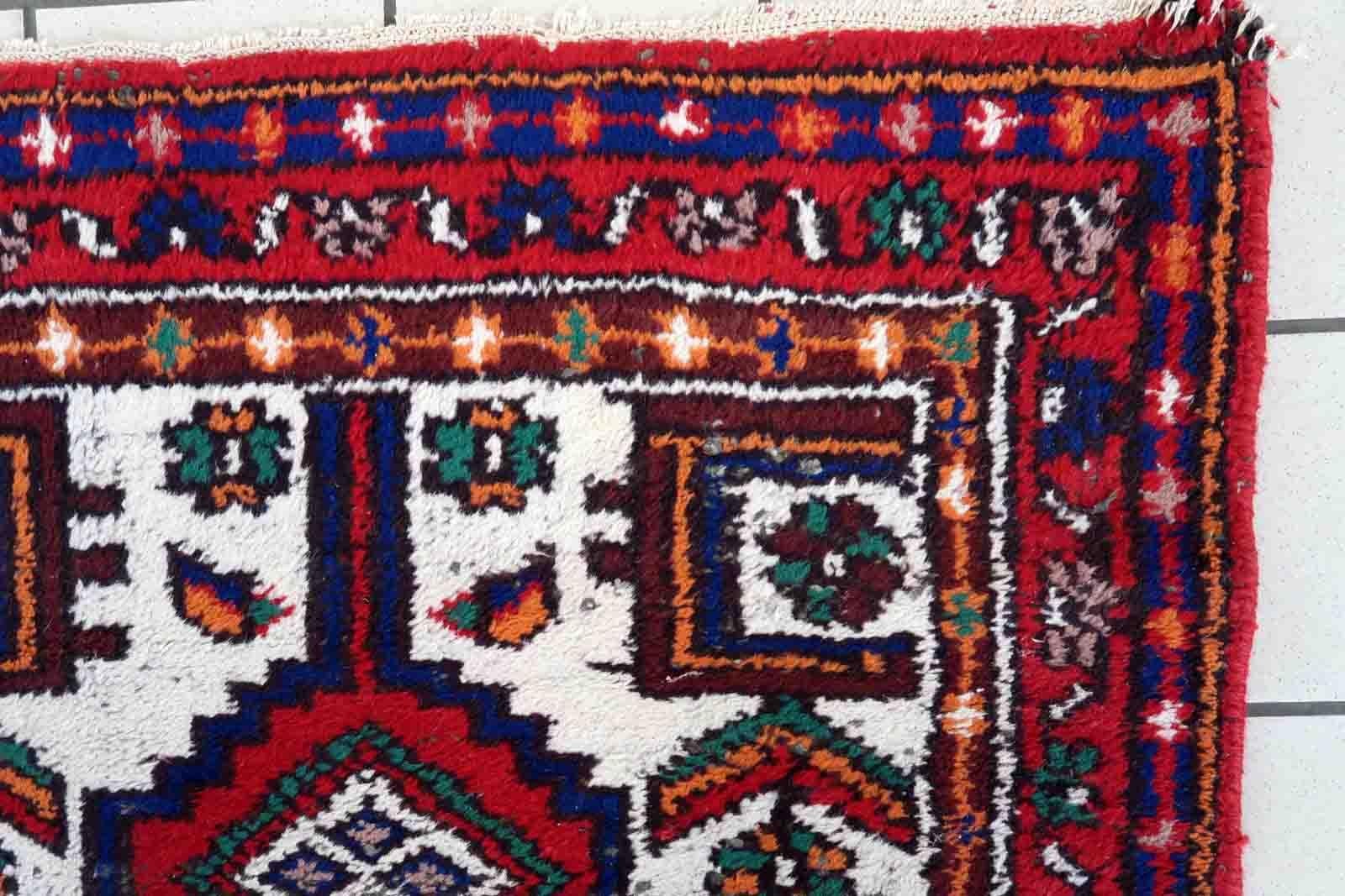 Handmade Vintage Hamadan Style Rug, 1970s, 1C1025 For Sale 3