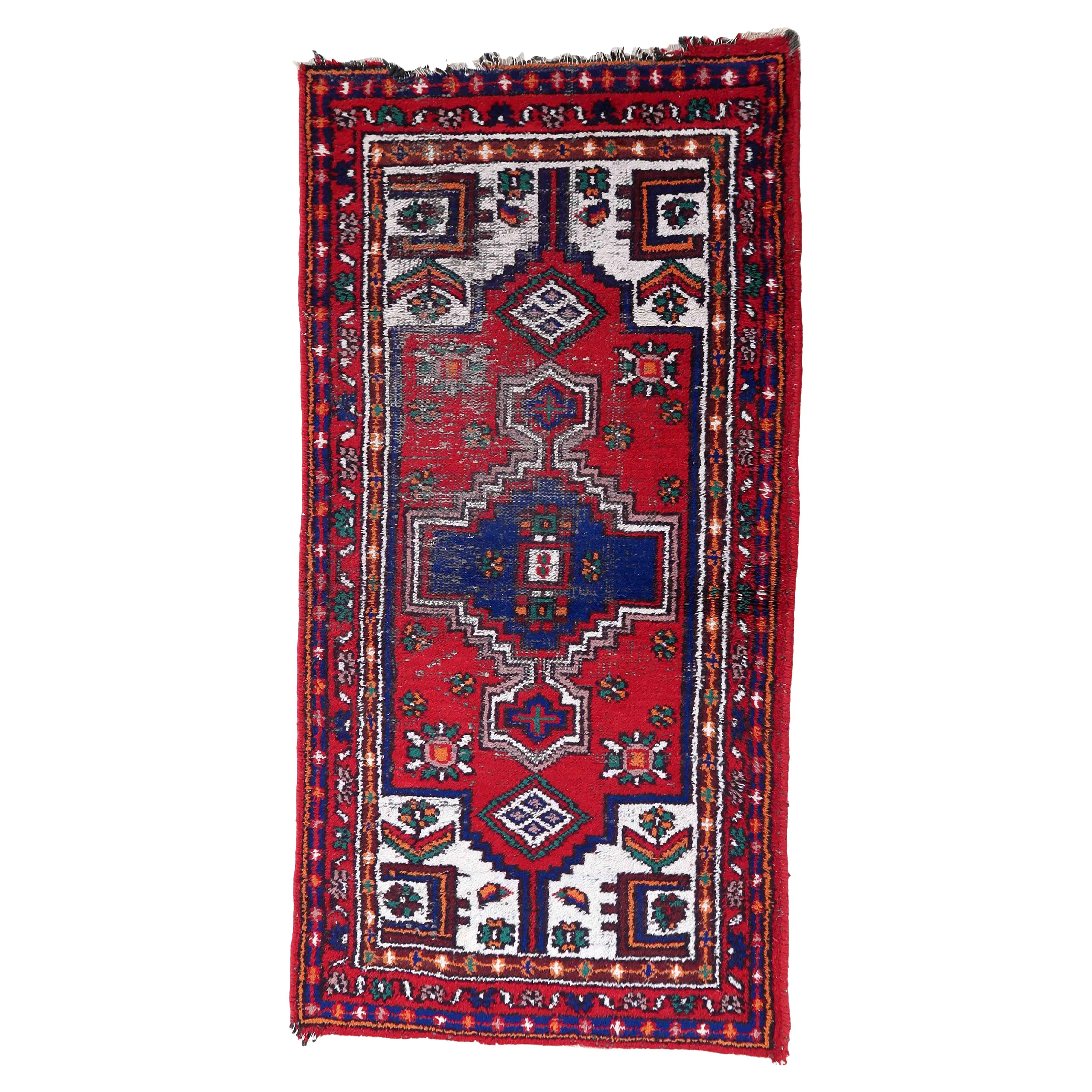 Handmade Vintage Hamadan Style Rug, 1970s, 1C1025 For Sale