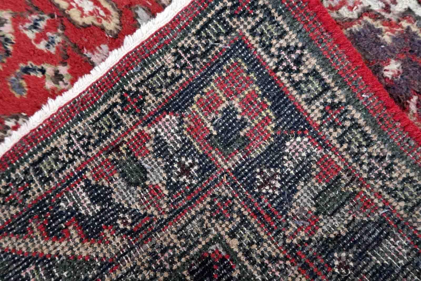 Handgefertigter Vintage-Teppich im Hamadan-Stil, 1970er Jahre, 1C1026 (Indisch) im Angebot