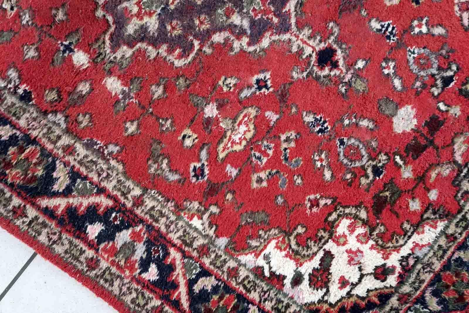 Handgefertigter Vintage-Teppich im Hamadan-Stil, 1970er Jahre, 1C1026 (Ende des 20. Jahrhunderts) im Angebot