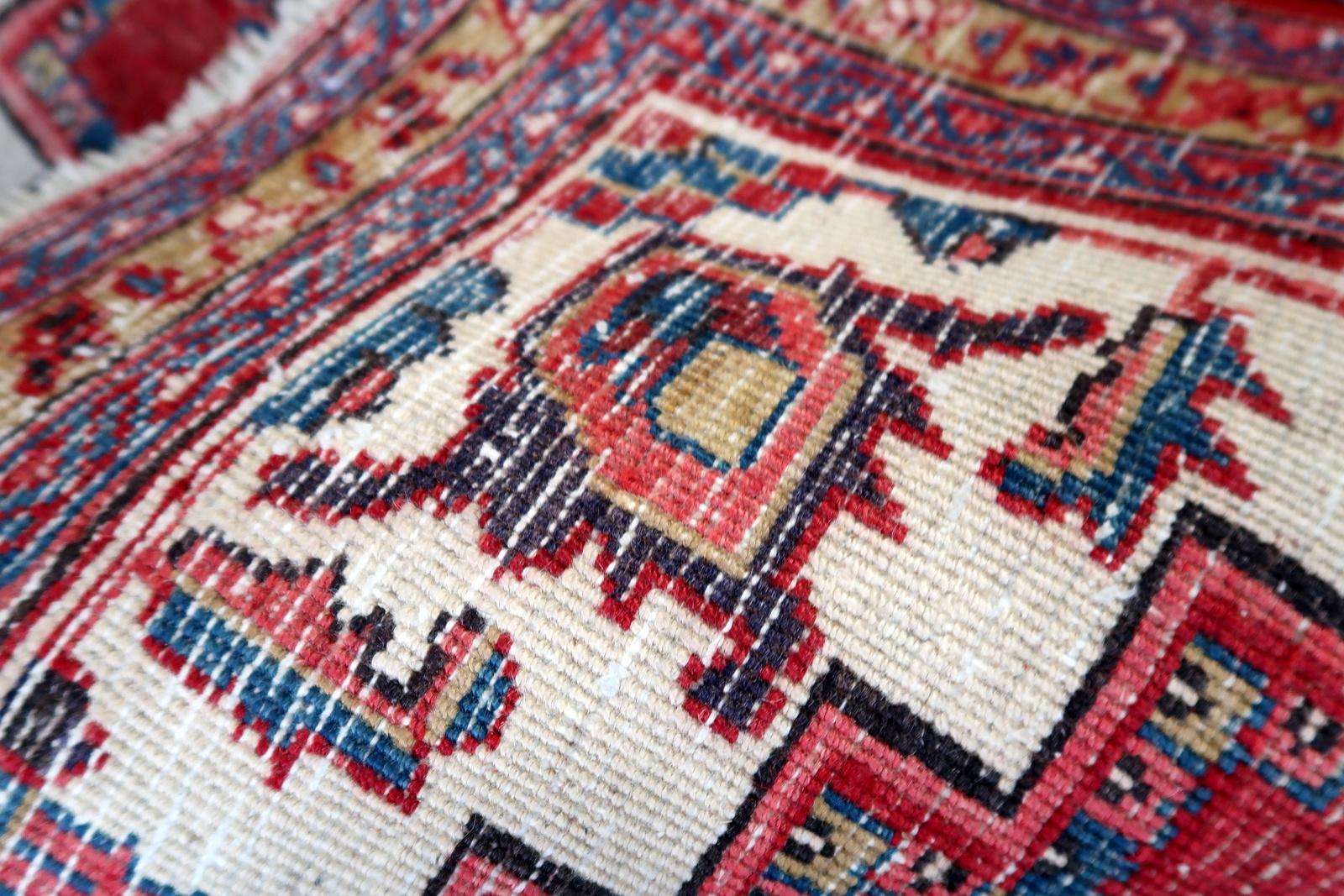 Tappeto vintage fatto a mano in stile Hamadan, anni '70, 1C1040 in vendita 3