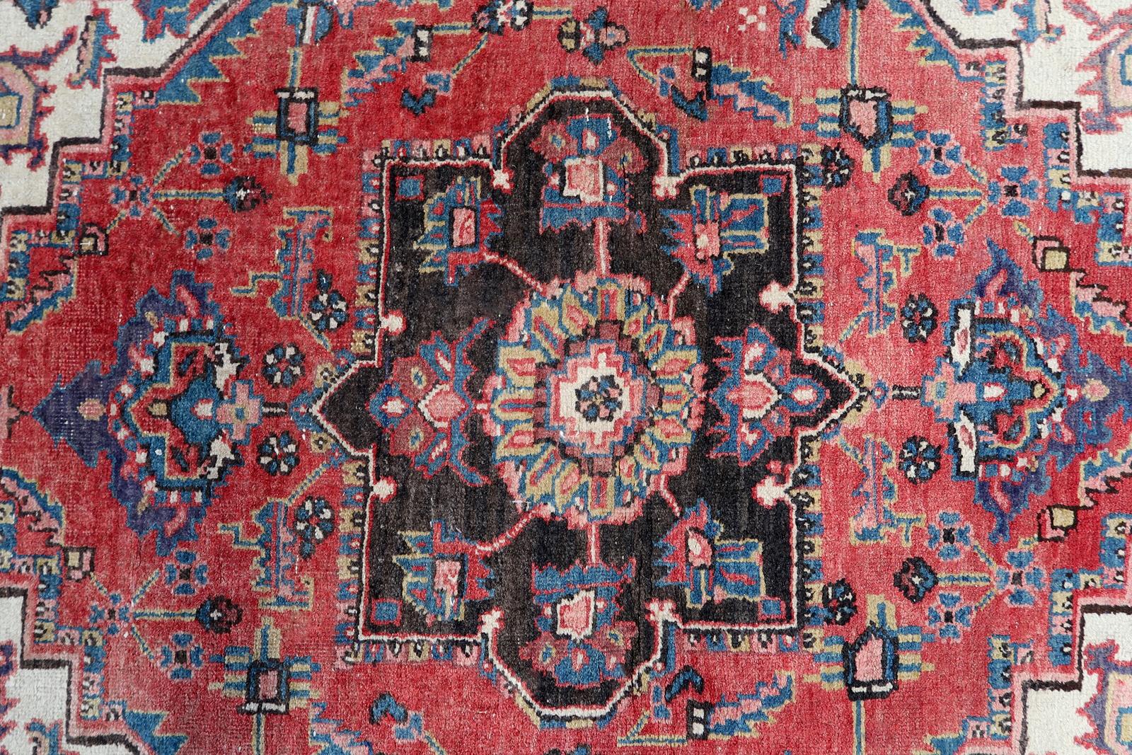 Handgefertigter Vintage-Teppich im Hamadan-Stil, 1970er Jahre, 1C1040 (Wolle) im Angebot