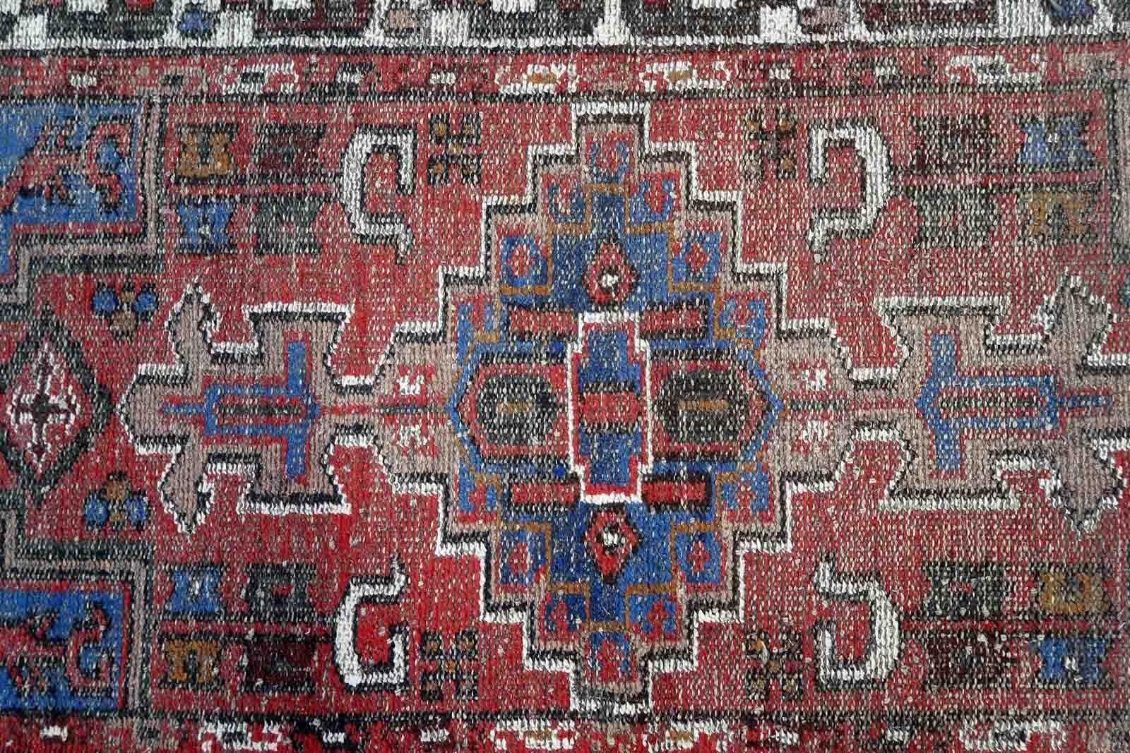 Hand-Knotted Handmade Vintage Hamadan Style Rug, 1970s, 1C1042 For Sale