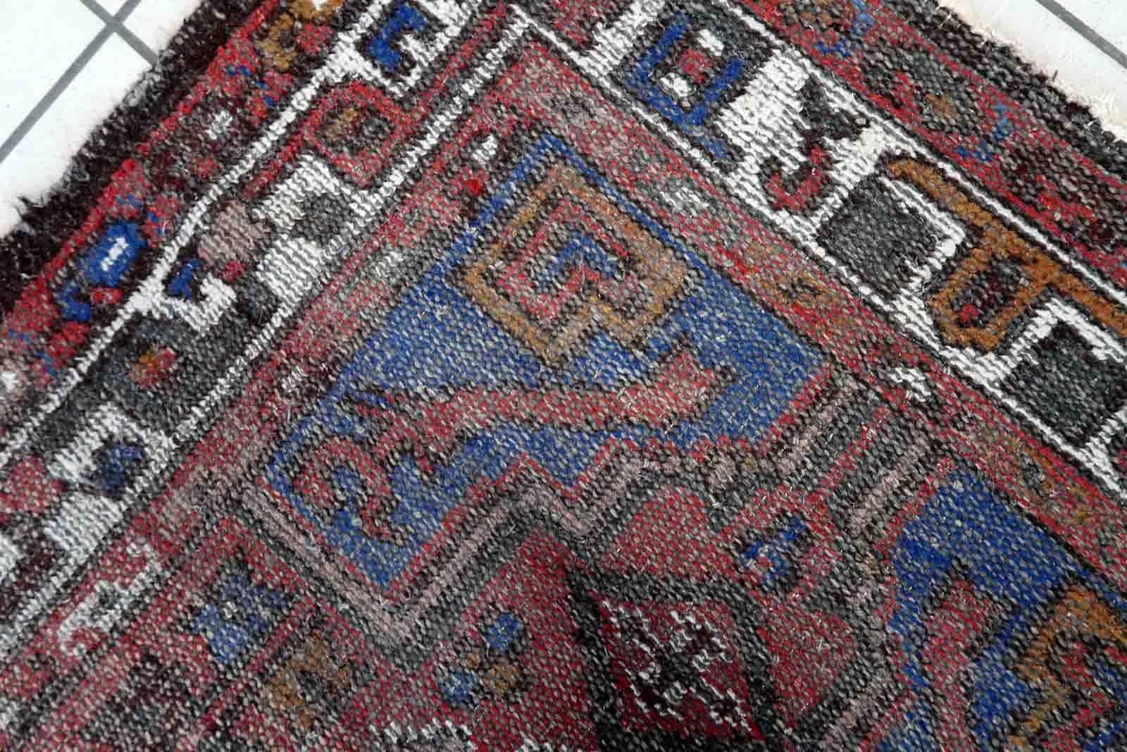 Handgefertigter Vintage-Teppich im Hamadan-Stil, 1970er Jahre, 1C1042 (Ende des 20. Jahrhunderts) im Angebot