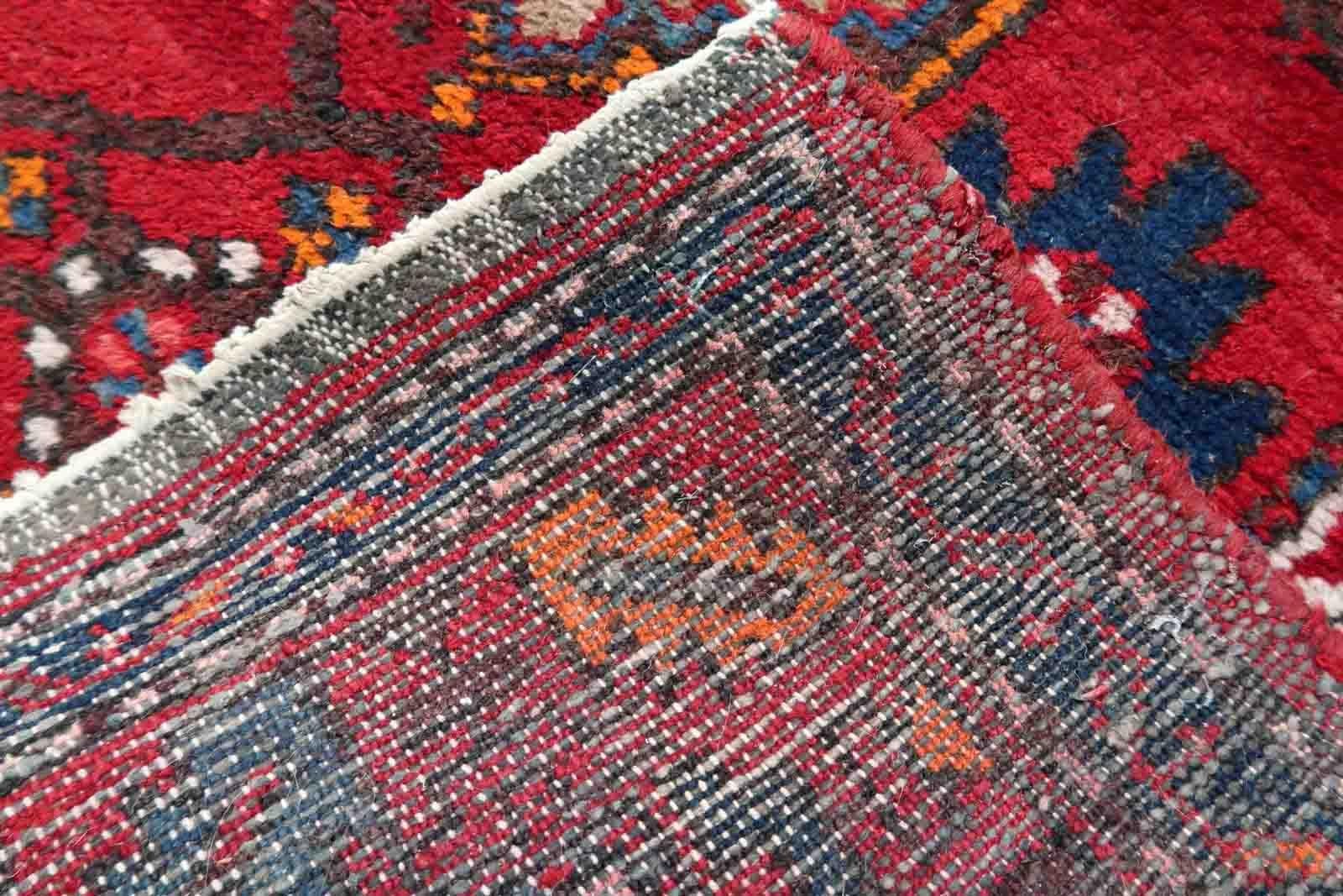 Handgefertigter Vintage-Teppich im Hamadan-Stil, 1970er Jahre, 1C1053 (Indisch) im Angebot